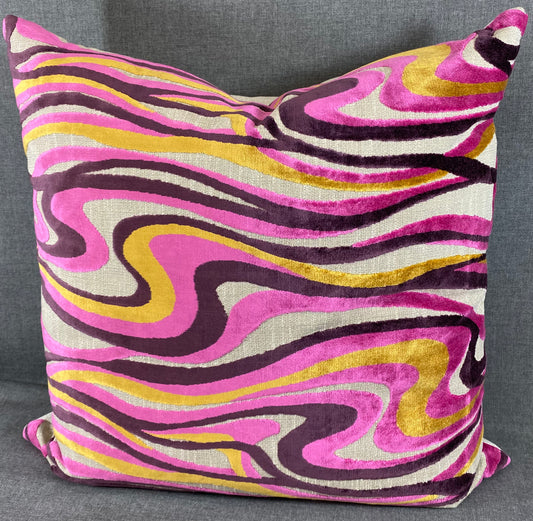 Luxury Pillow - 24" x 24" - Sway-Fuchsia