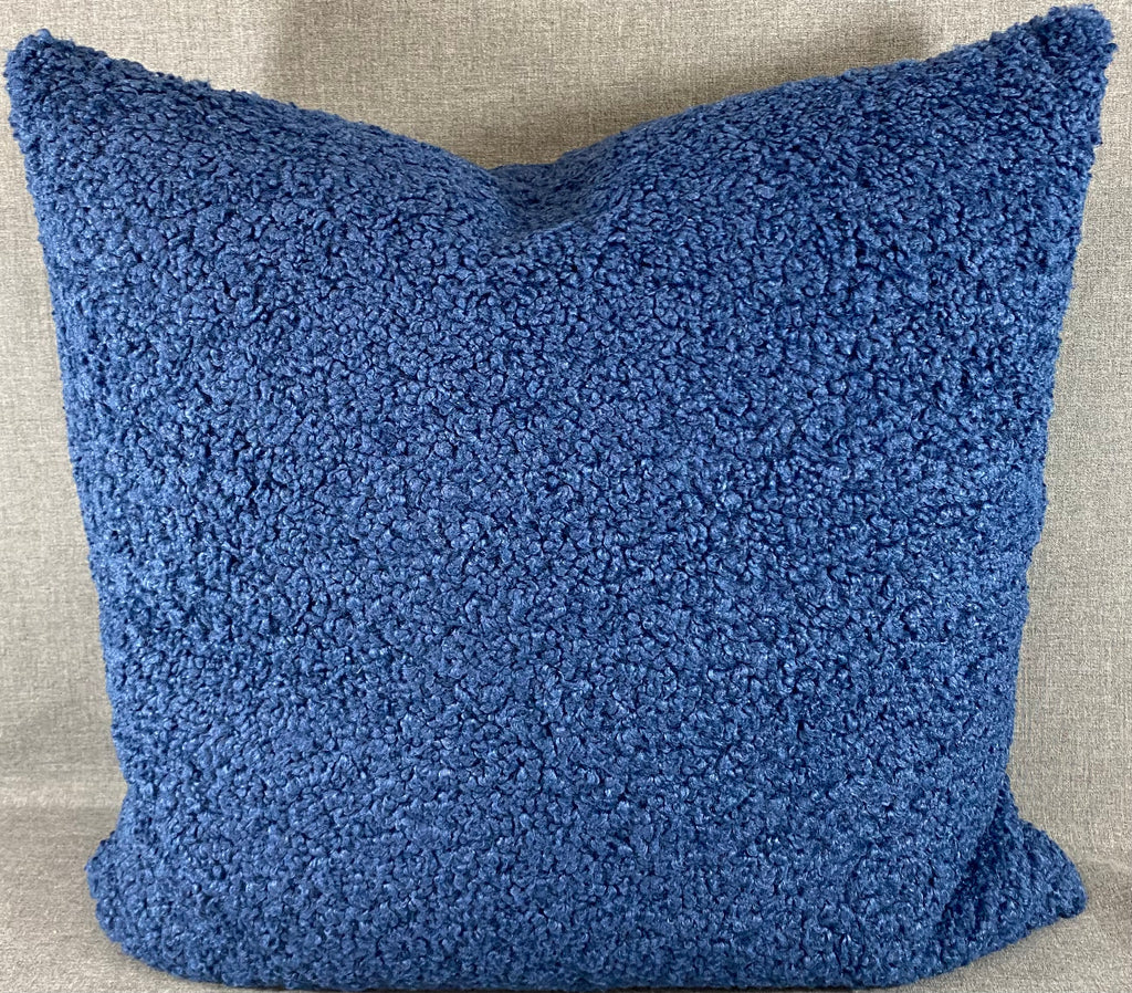 Luxury Pillow - 24" x 24" - Poodle Navy Poodle Like Fiber Very Soft To The Touch
