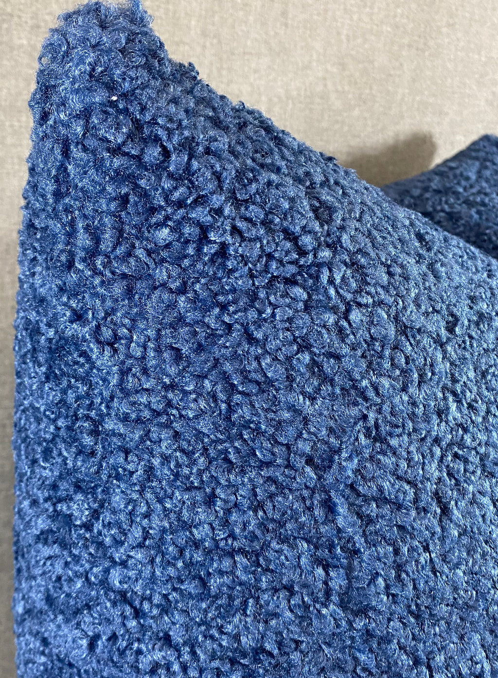 Luxury Pillow - 24" x 24" - Poodle Navy Poodle Like Fiber Very Soft To The Touch