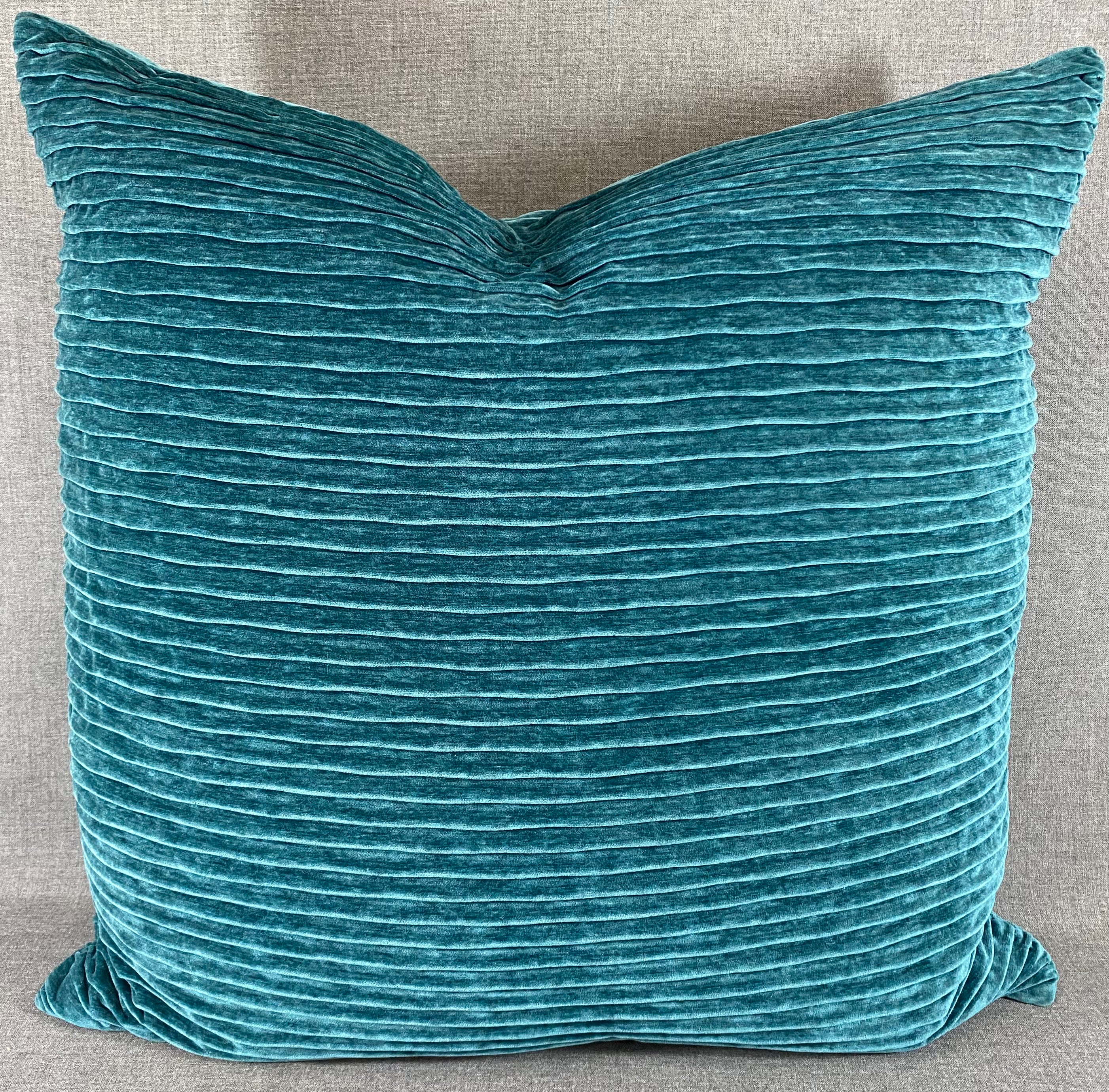 Luxury Pillow -  24" x 24" -  Pleatte Peacock
