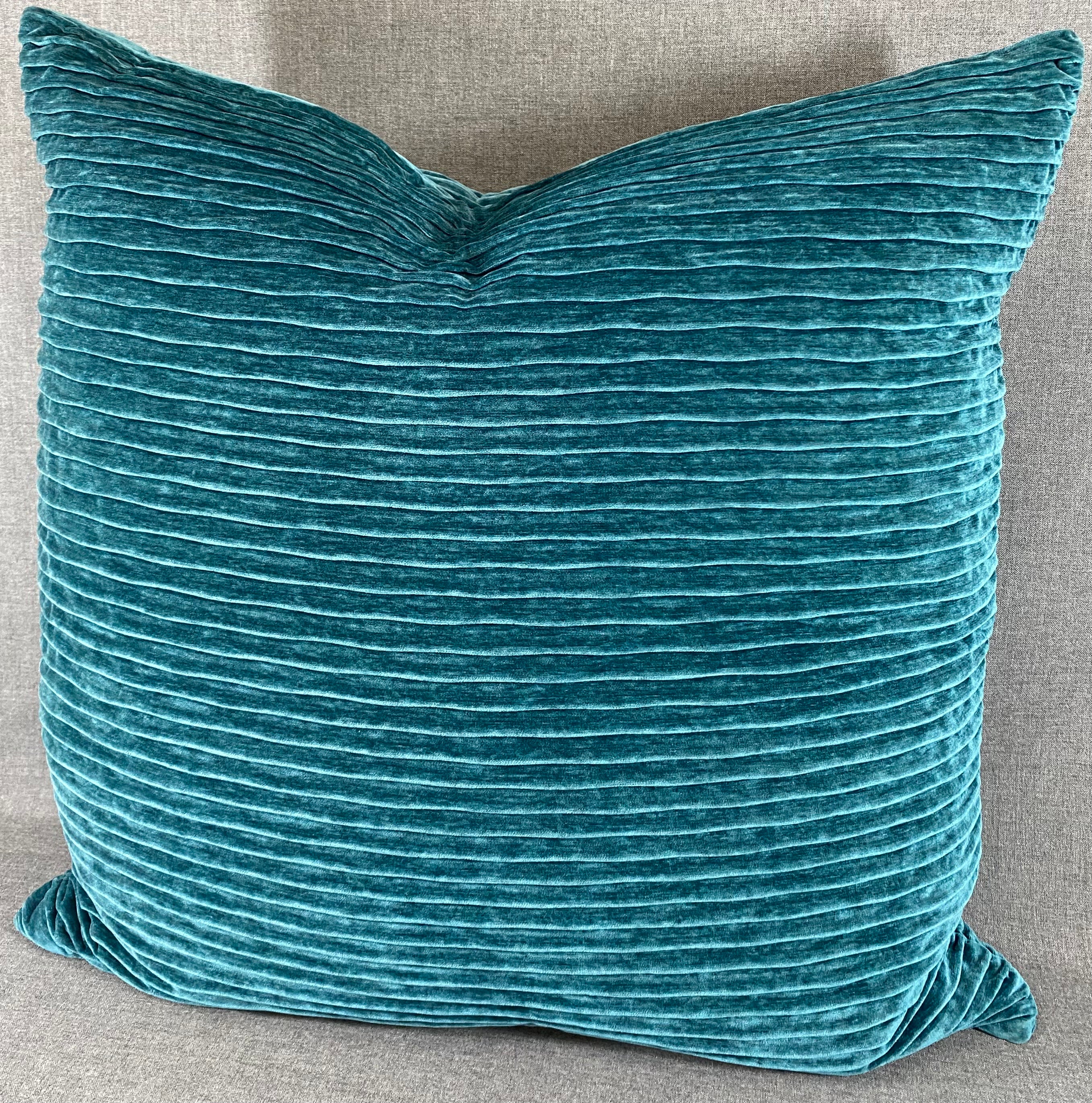 Luxury Pillow -  24" x 24" -  Pleatte Peacock