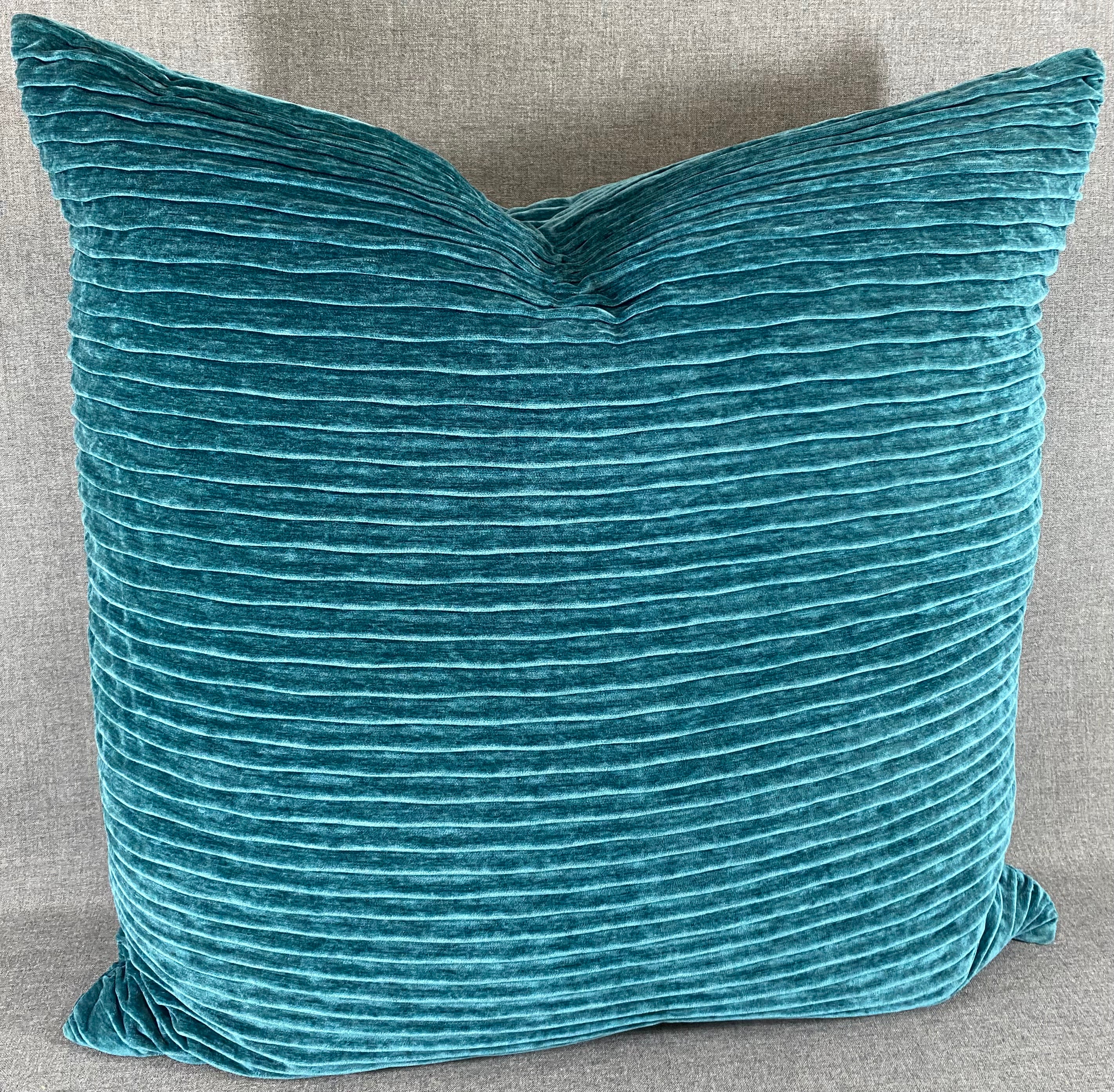 Luxury Pillow -  24" x 24" -  Pleatte Peacock