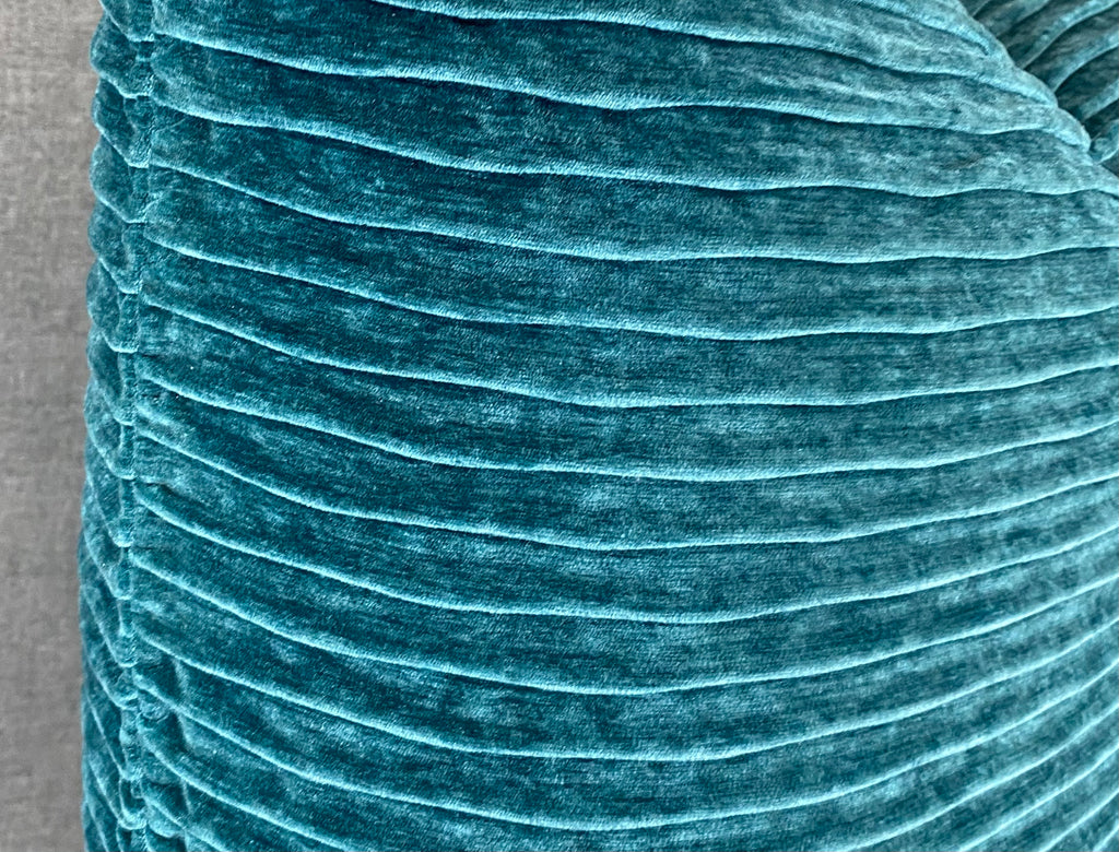 Luxury Pillow -  24" x 24" -  Pleatte Peacock