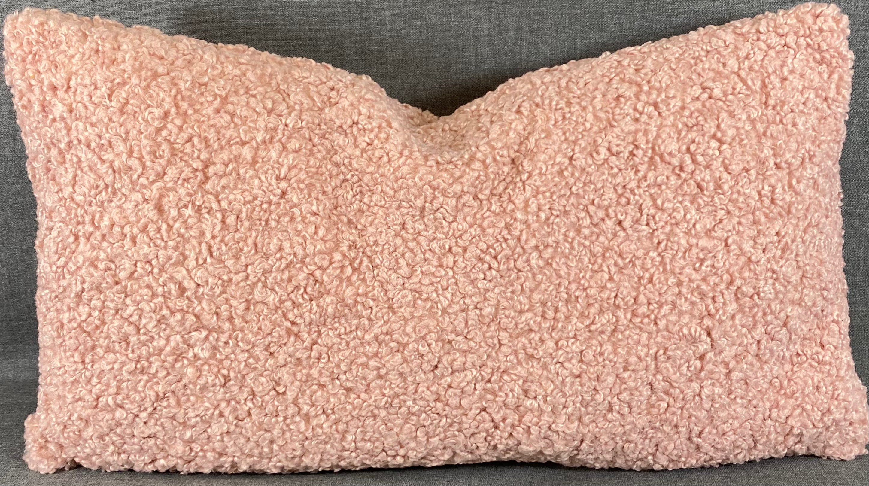 Luxury Lumbar Pillow - 24" x 14"- Poodle Blush
