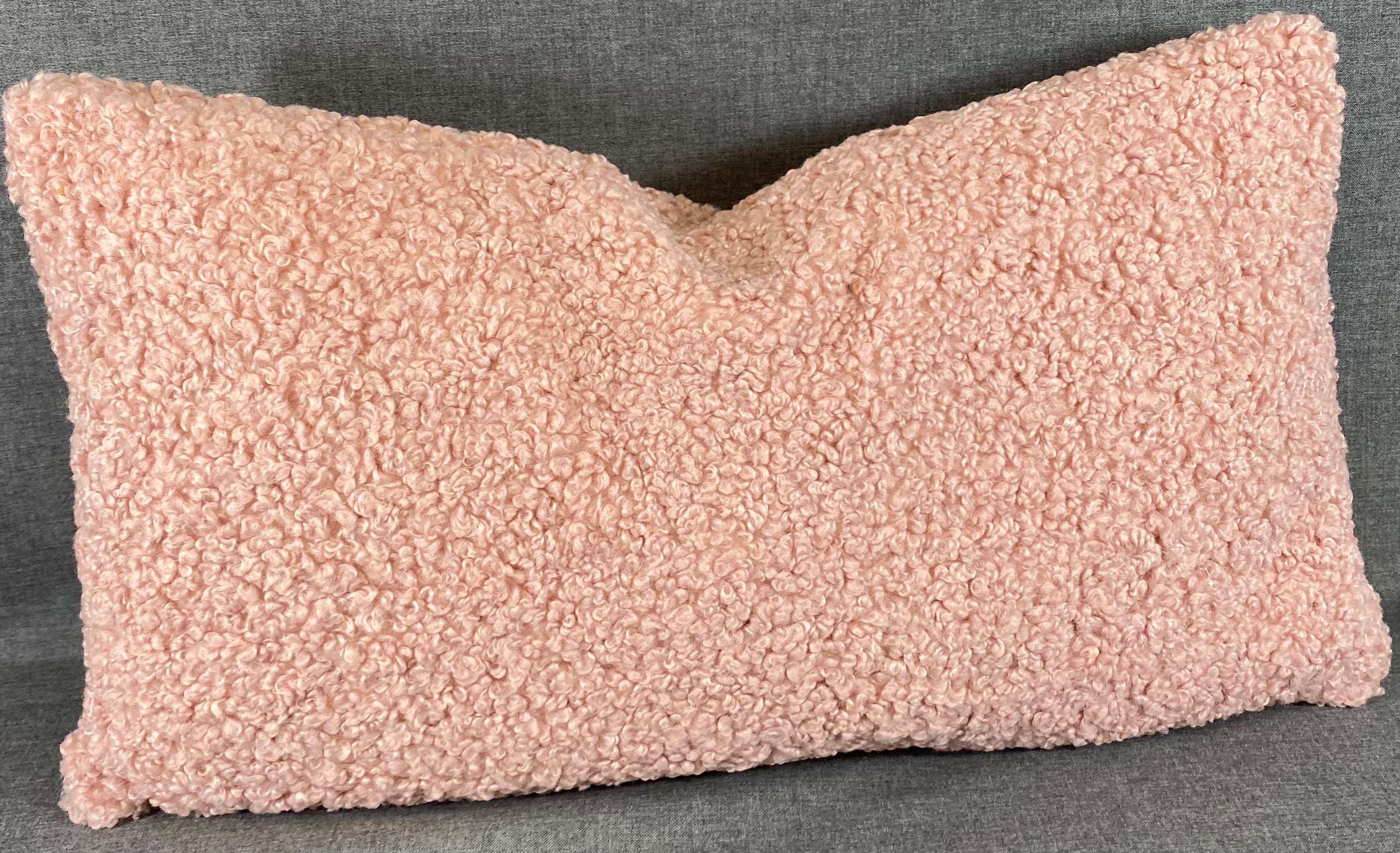 Luxury Lumbar Pillow - 24" x 14"- Poodle Blush