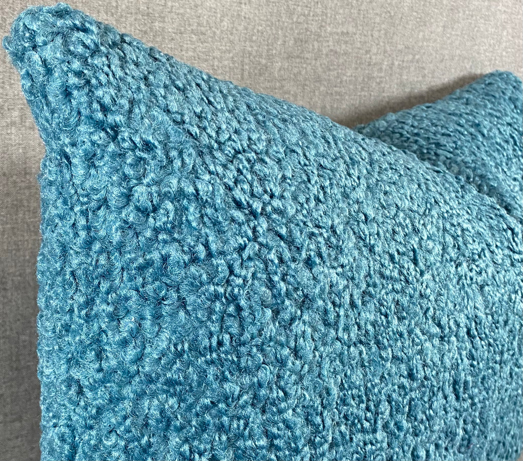 Luxury Lumbar Pillow - 24" x 14"- Poodle Aegean