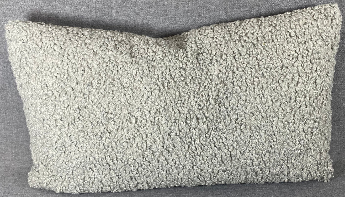 Luxury Lumbar Pillow-24" x14" -Poodle Pewter