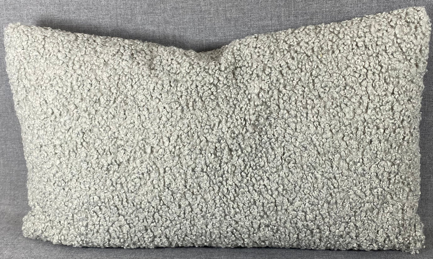 Luxury Lumbar Pillow-24" x14" -Poodle Pewter