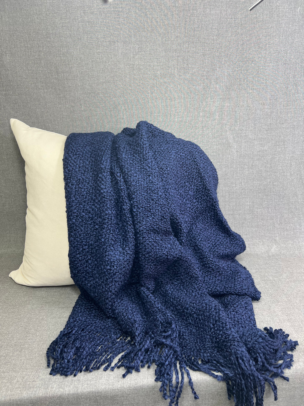 Luxury Knit Throw - 40" x 70" -  Campbell Midnight; Bulky Knit Throw