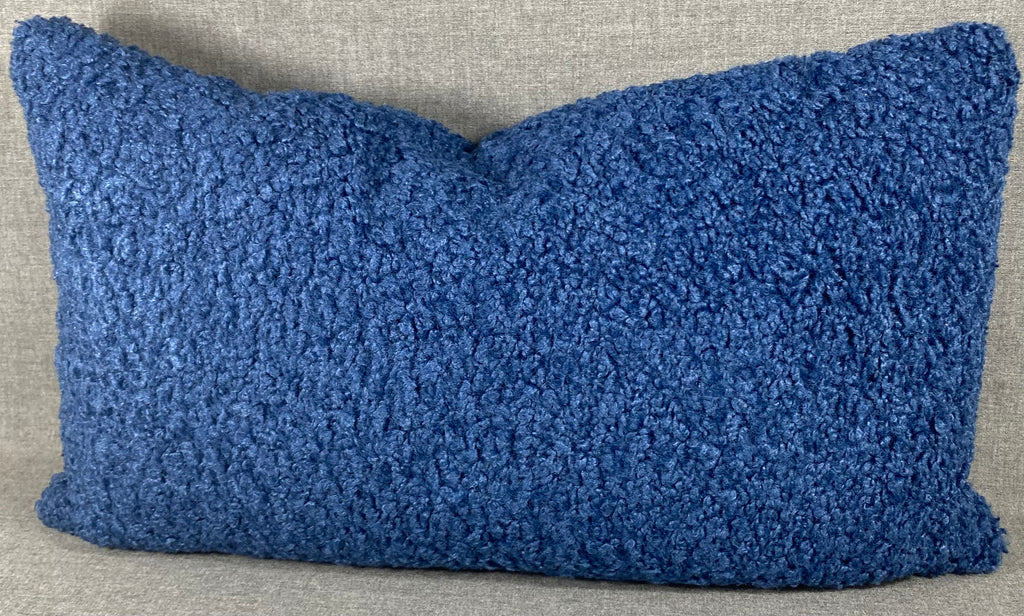 Luxury Lumbar Pillow – 24" × 14" – Poodle Navy