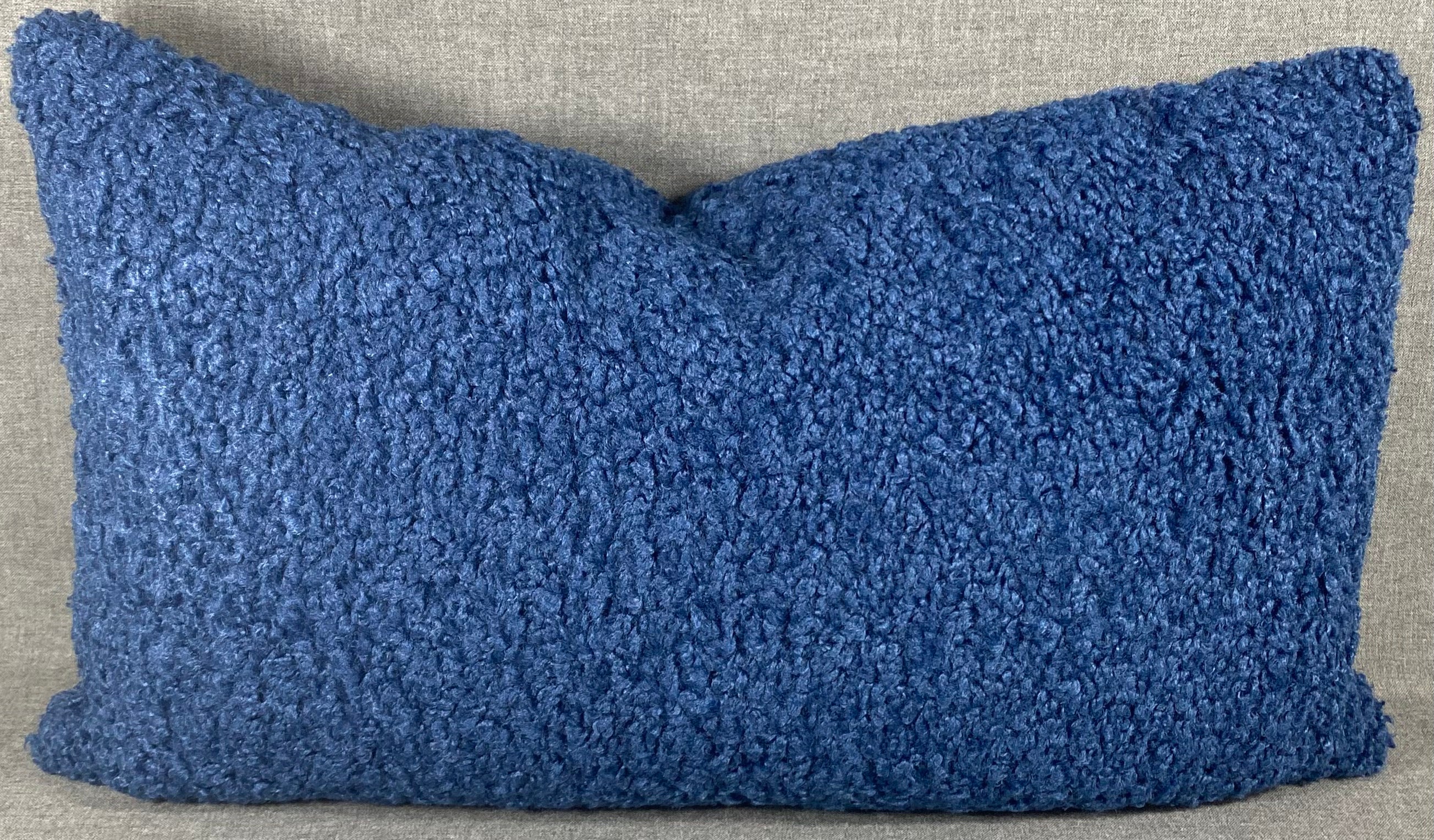 Luxury Lumbar Pillow – 24" × 14" – Poodle Navy