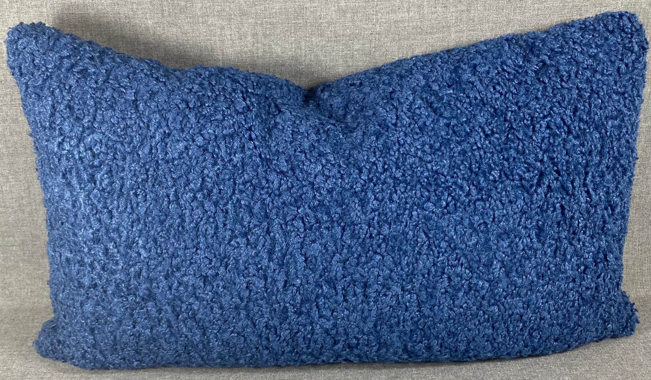 Luxury Lumbar Pillow – 24" × 14" – Poodle Navy