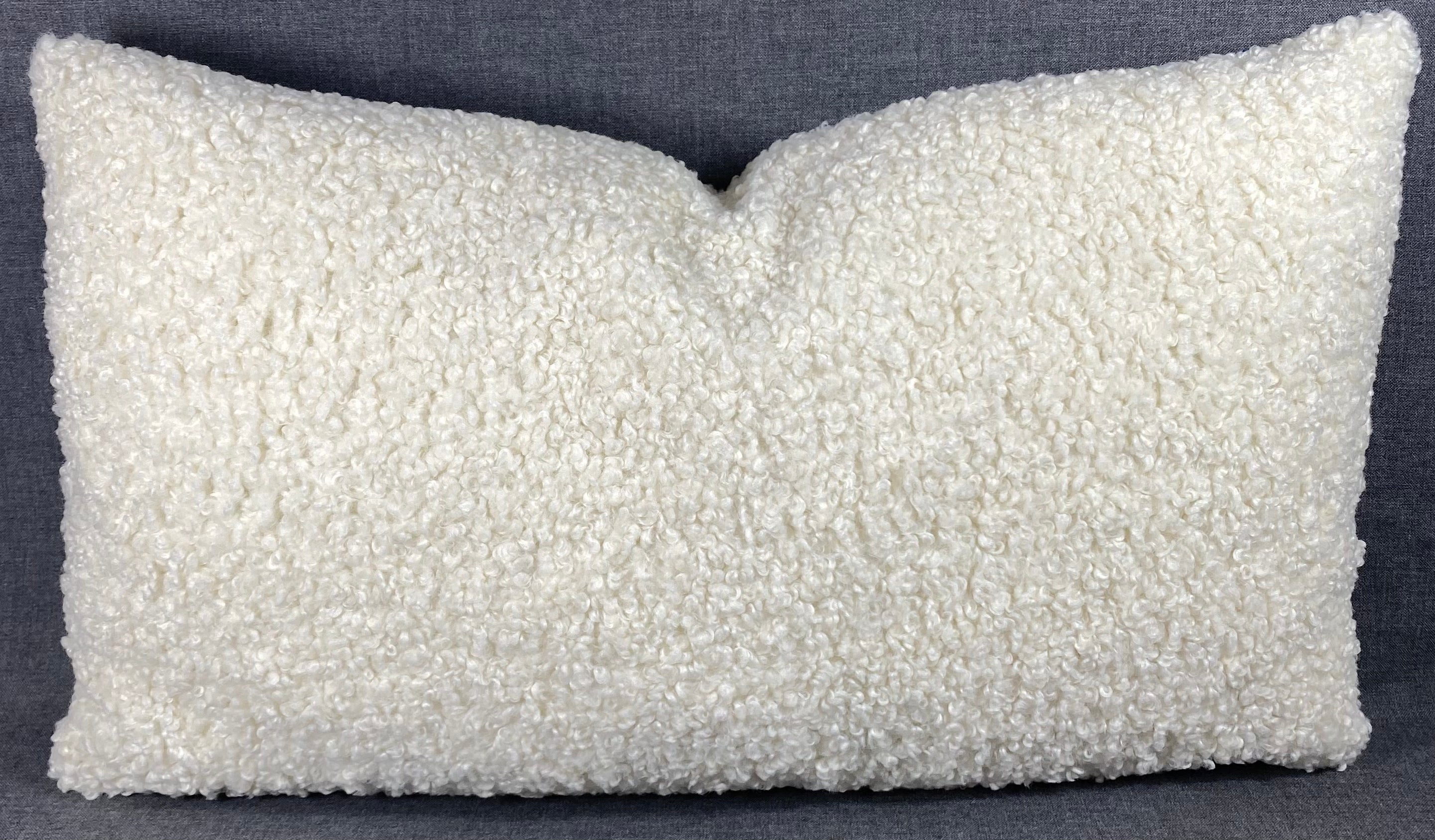 Luxury Lumbar Pillow - 24" x 14"- Poodle Ivory