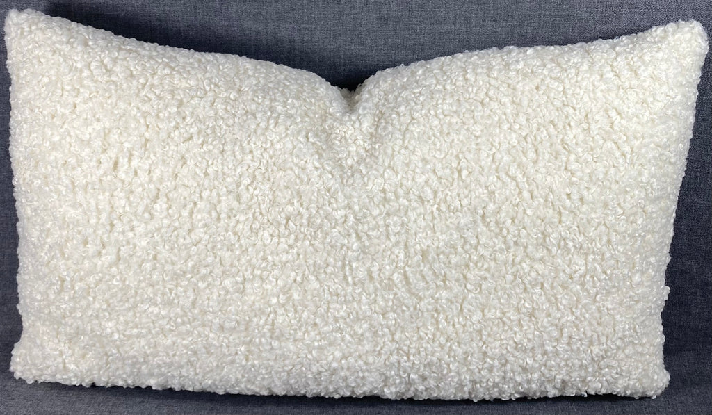 Luxury Lumbar Pillow - 24" x 14"- Poodle Ivory