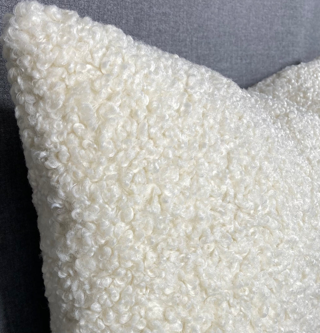 Luxury Lumbar Pillow - 24" x 14"- Poodle Ivory