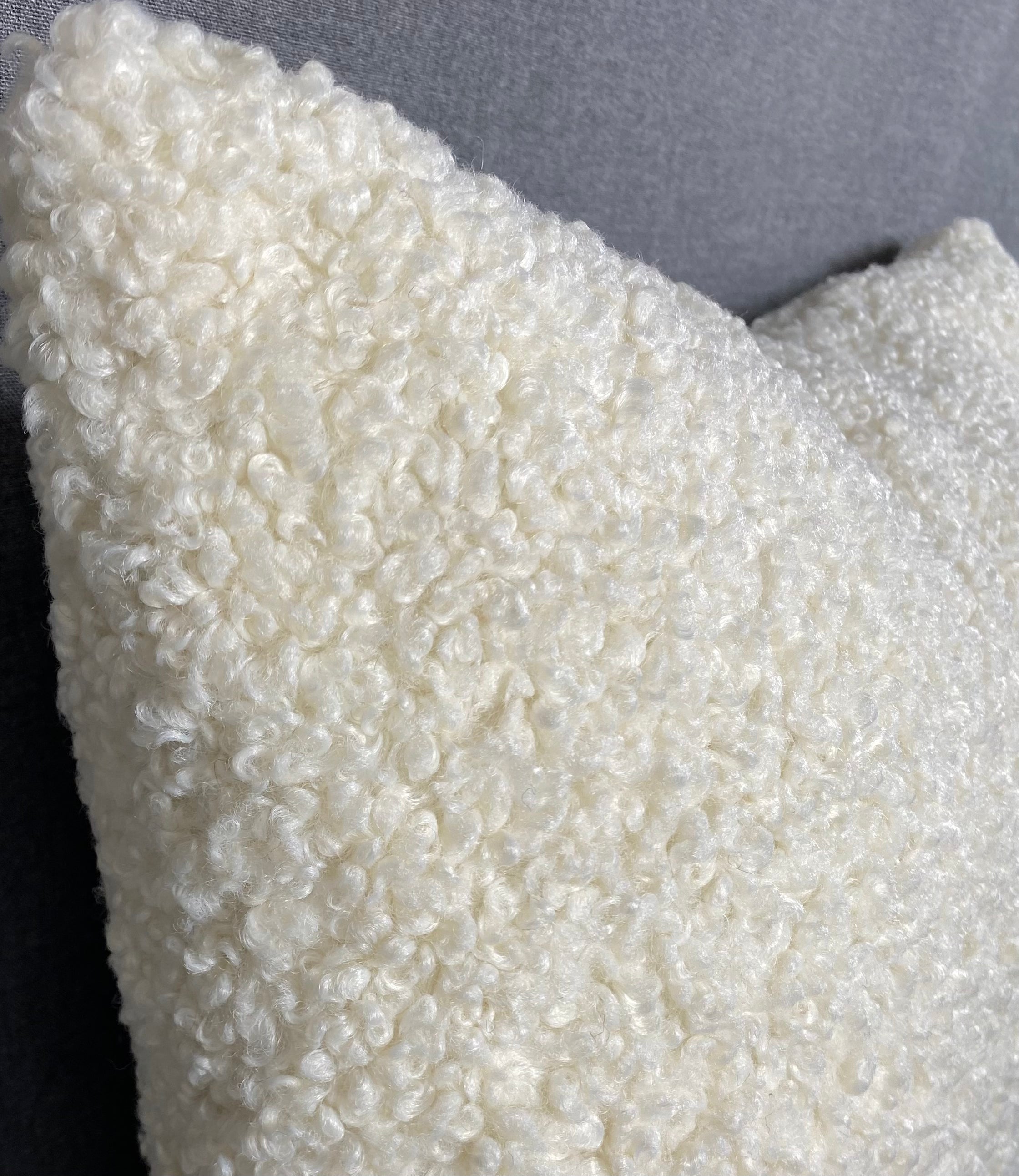 Luxury Lumbar Pillow - 24" x 14"- Poodle Ivory