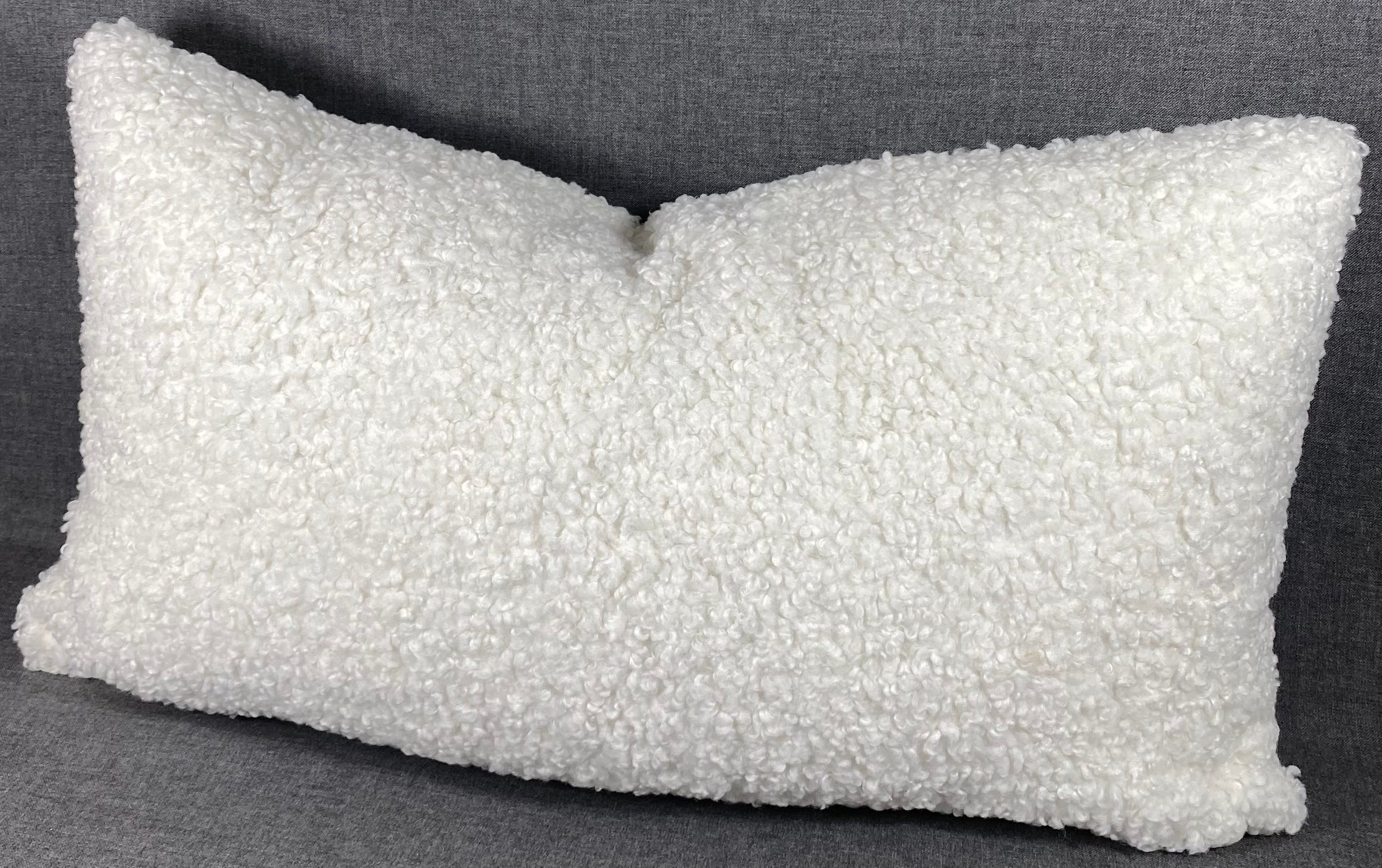 Luxury Lumbar Pillow - 24" x 14" - Poodle Cloud Poodle Like Hair Fiber Very Soft To The Touch