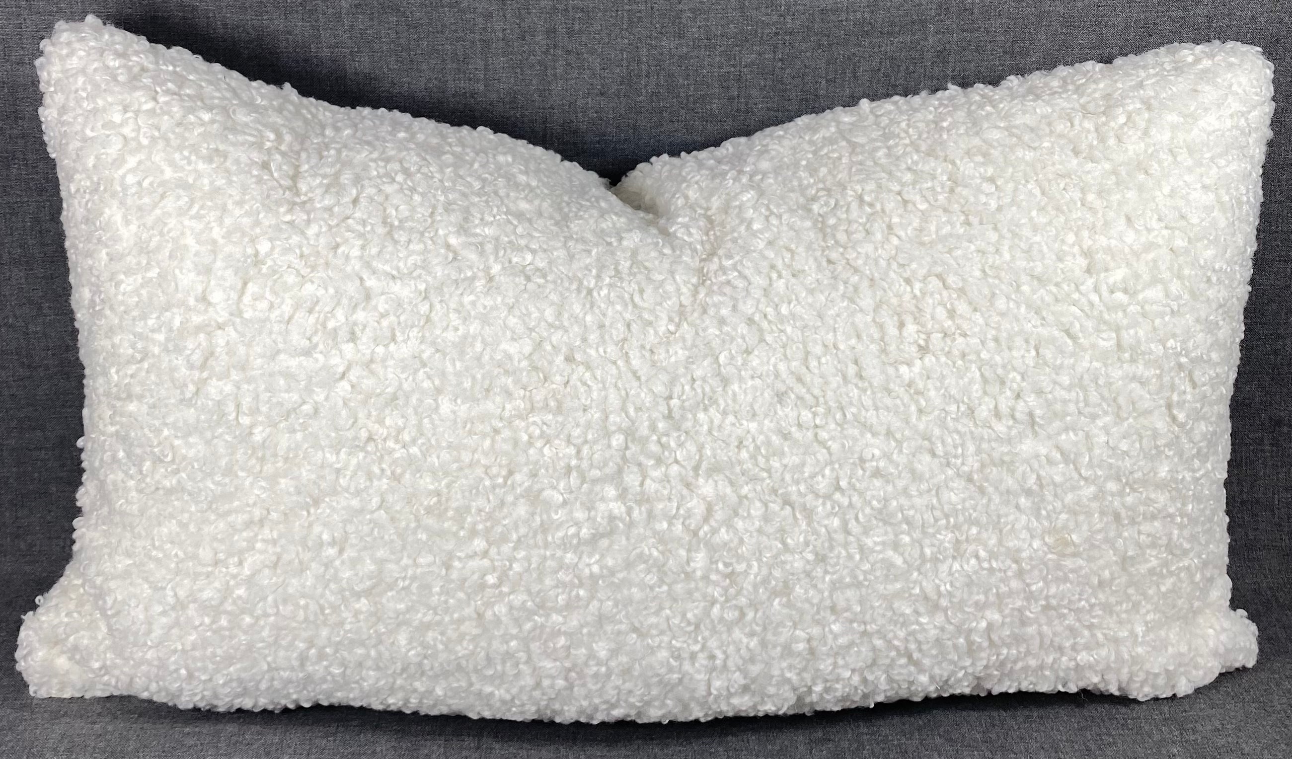 Luxury Lumbar Pillow - 24" x 14" - Poodle Cloud Poodle Like Hair Fiber Very Soft To The Touch
