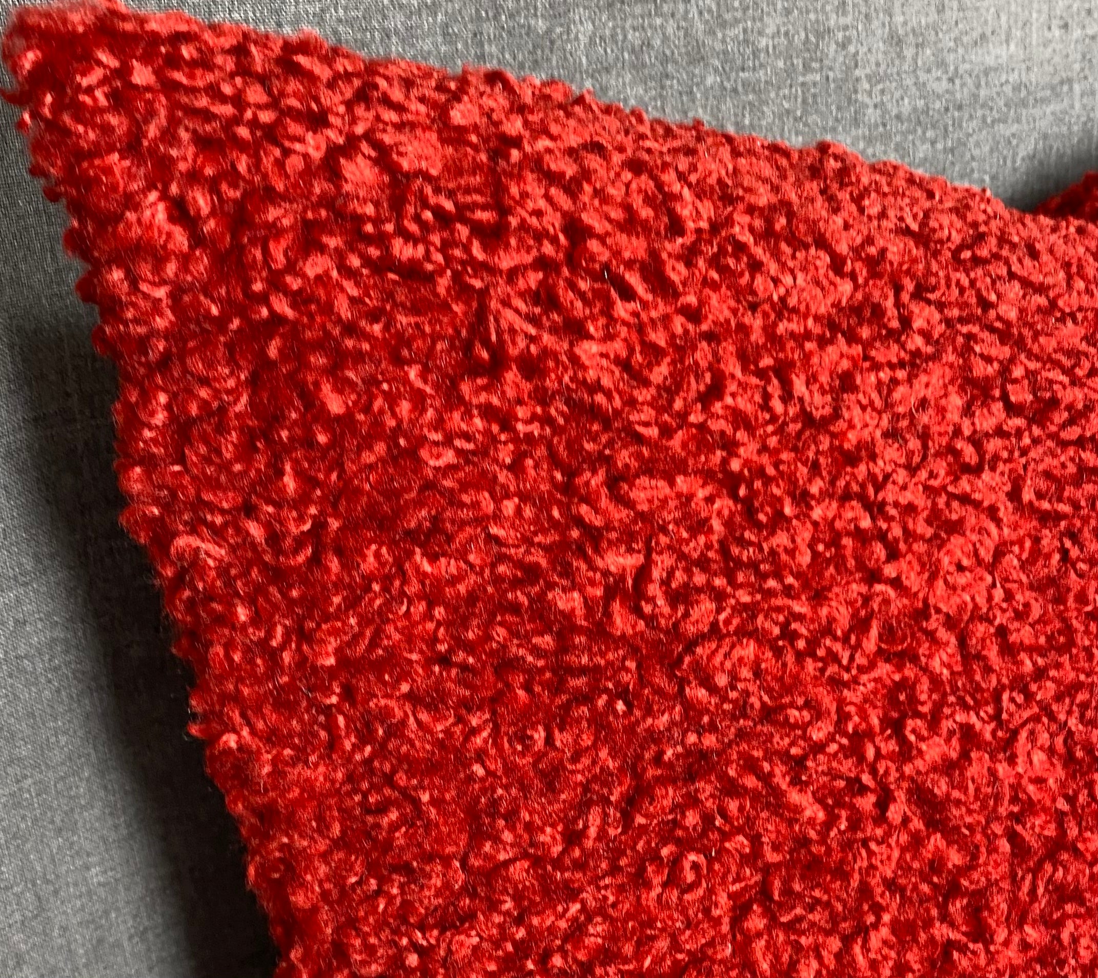 Luxury Lumbar Pillow – 24" × 14" – Poodle Scarlet