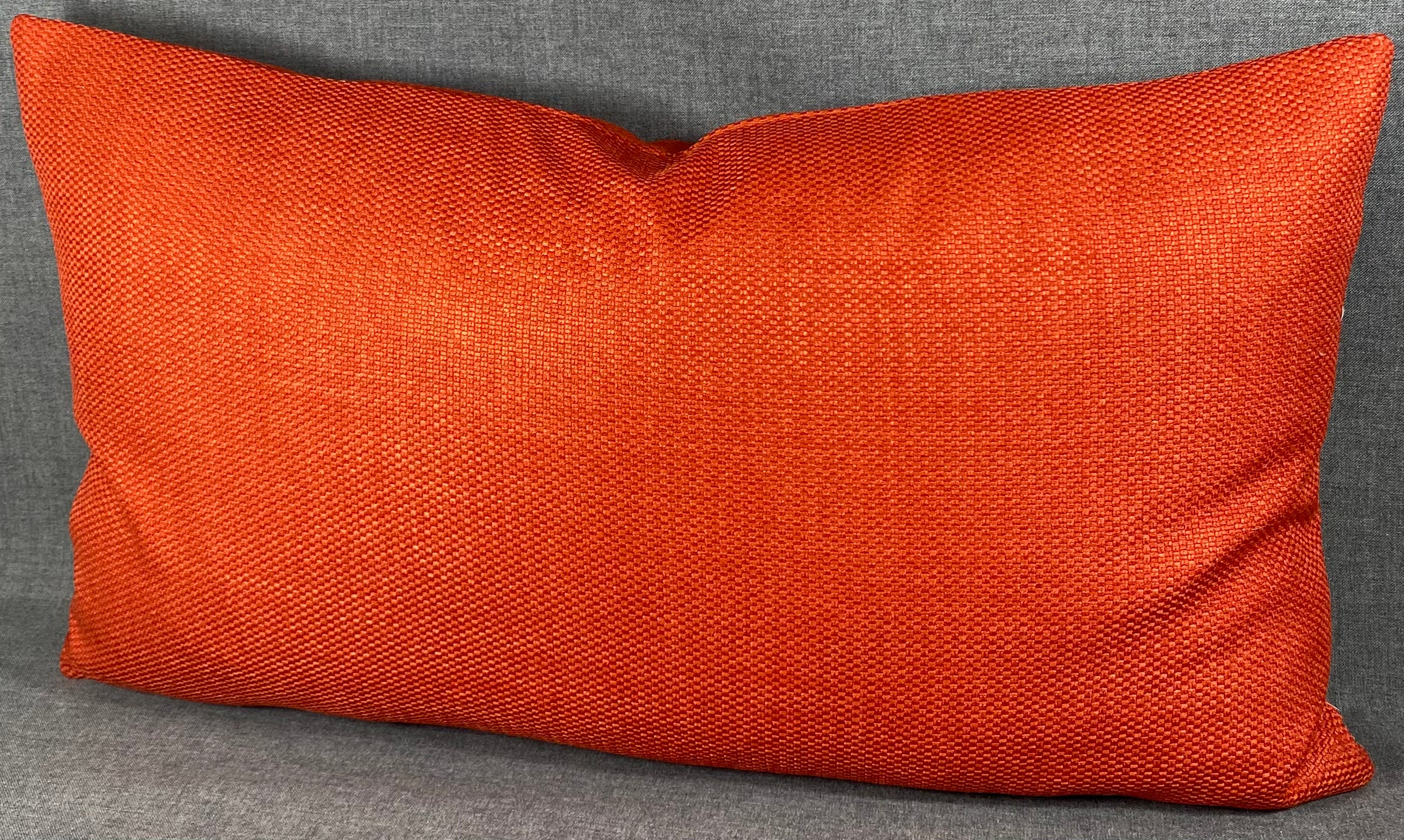 Luxury Lumbar Pillow - 24" x 14"- Tangerine Punch