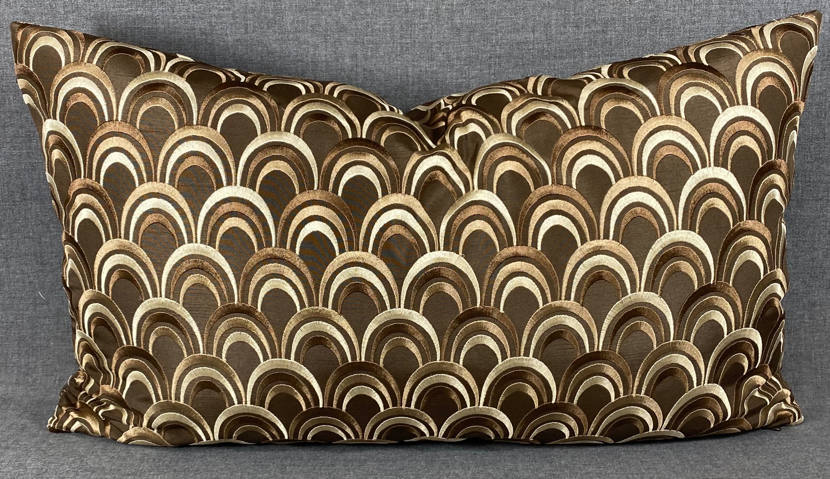 Luxury Lumbar Pillow - 24" x 14"- Chocolate Delight