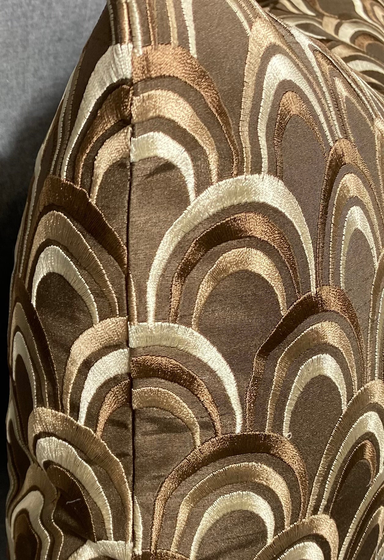 Luxury Lumbar Pillow - 24" x 14"- Chocolate Delight