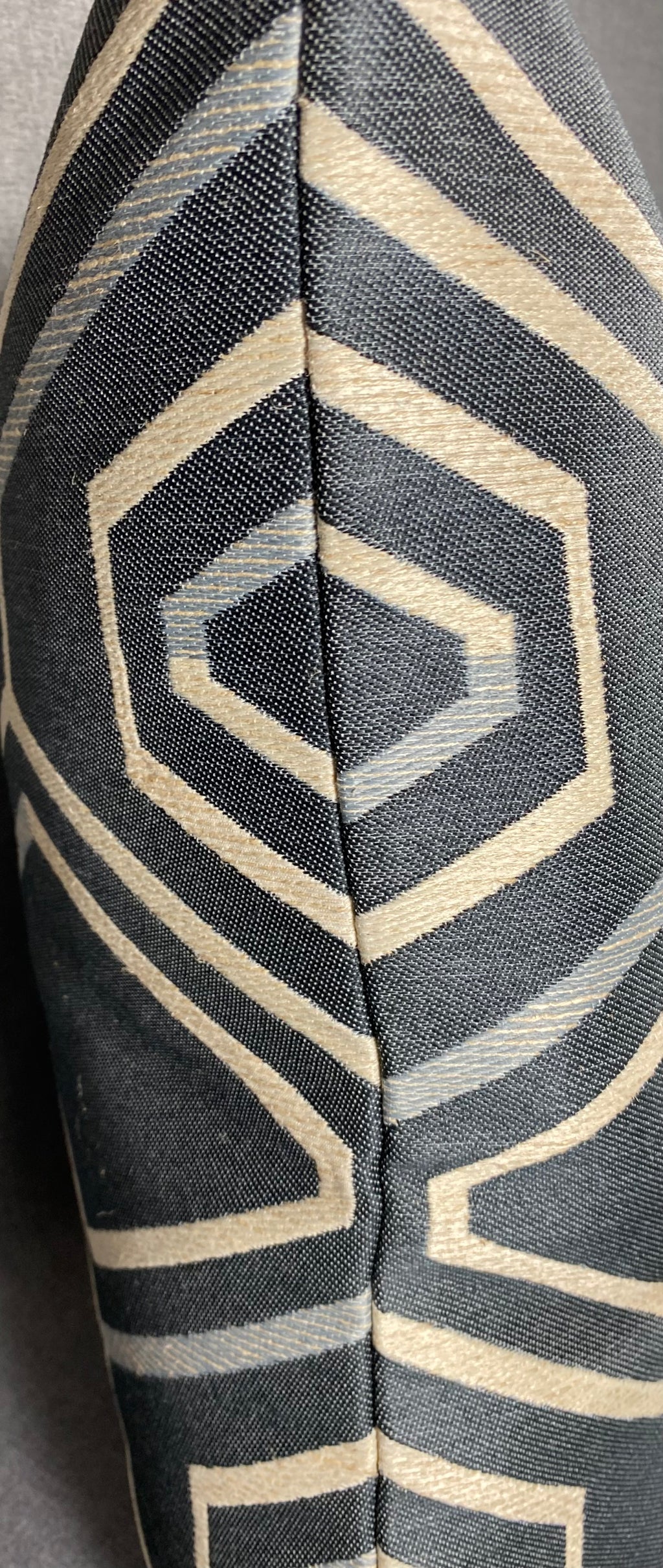 Luxury Pillow -  24" x 24" - Geo Blue