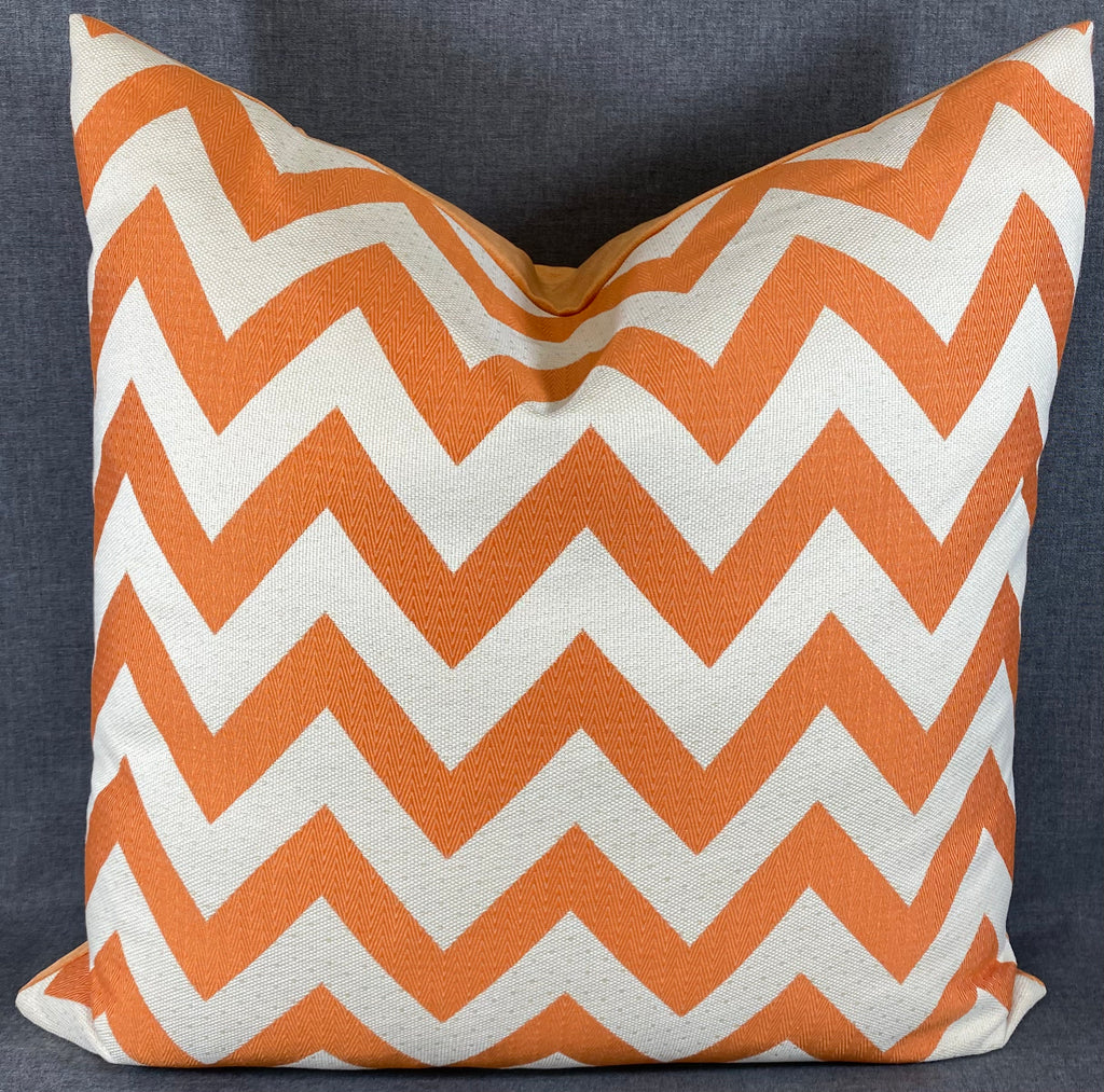 Luxury Pillow -  24" x 24" - Chevron Chic-Orange