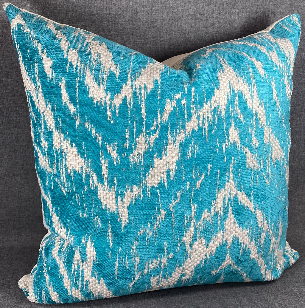 Luxury Pillow - 24" x 24" - Cayewah-Turquoise