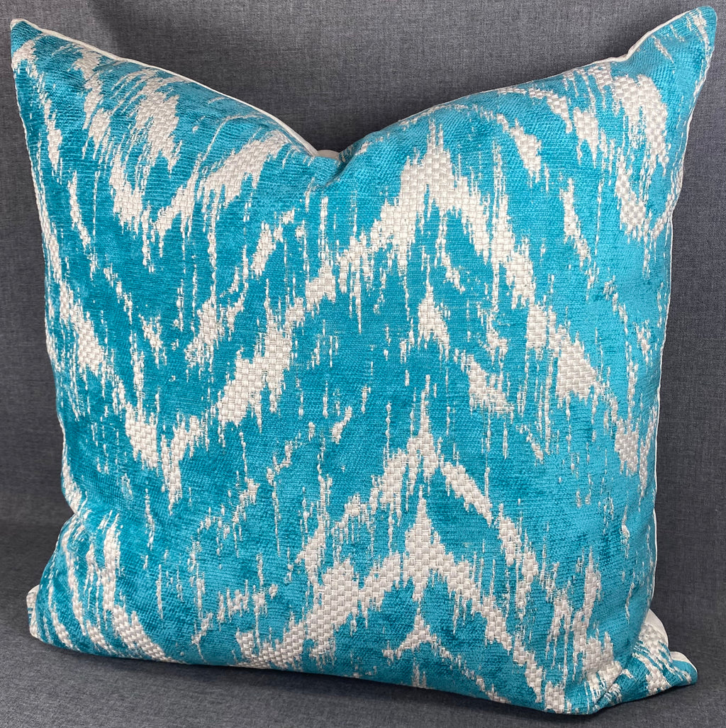 Luxury Pillow - 24" x 24" - Cayewah-Turquoise