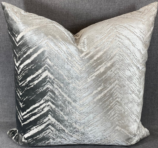 Luxury Pillow -  24" x 24" -  Zermatt-Silver