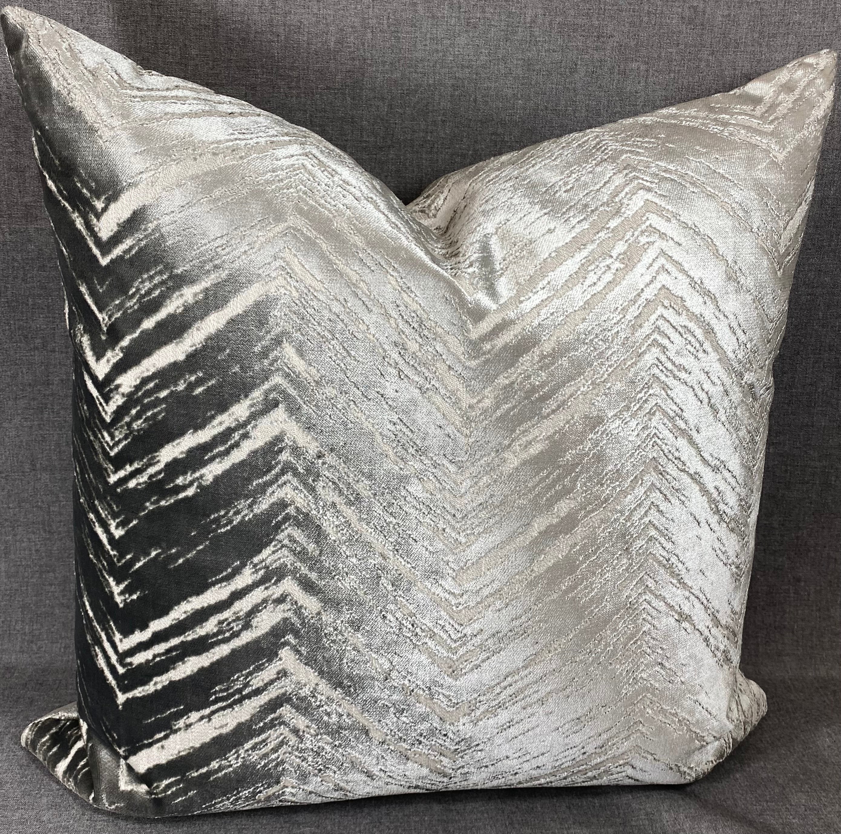 Luxury Pillow -  24" x 24" -  Zermatt-Silver