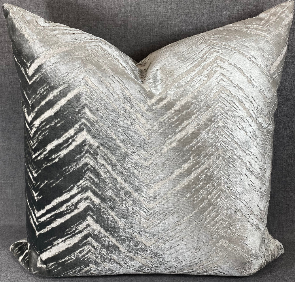 Luxury Pillow -  24" x 24" -  Zermatt-Silver