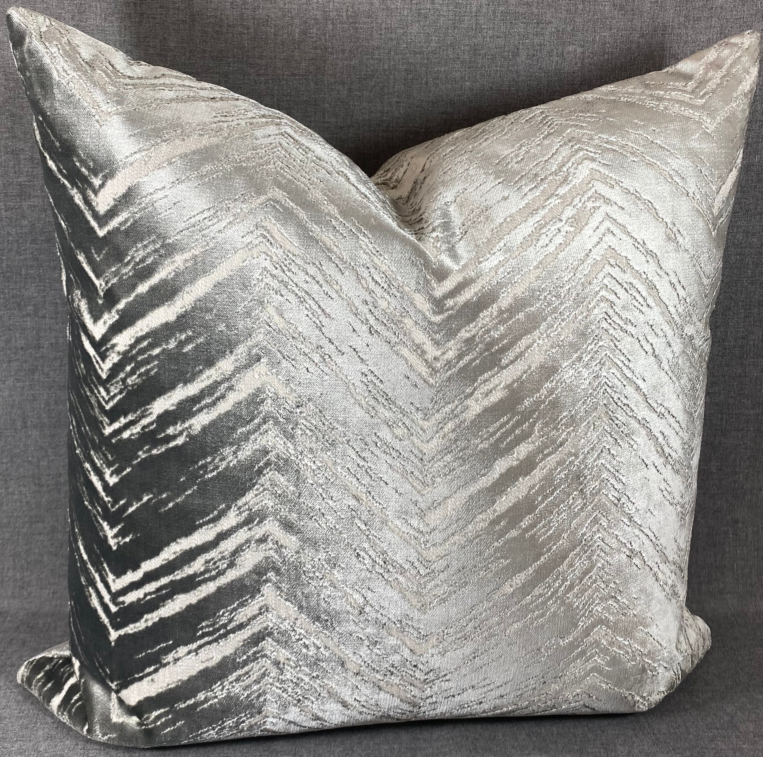 Luxury Pillow -  24" x 24" -  Zermatt-Silver