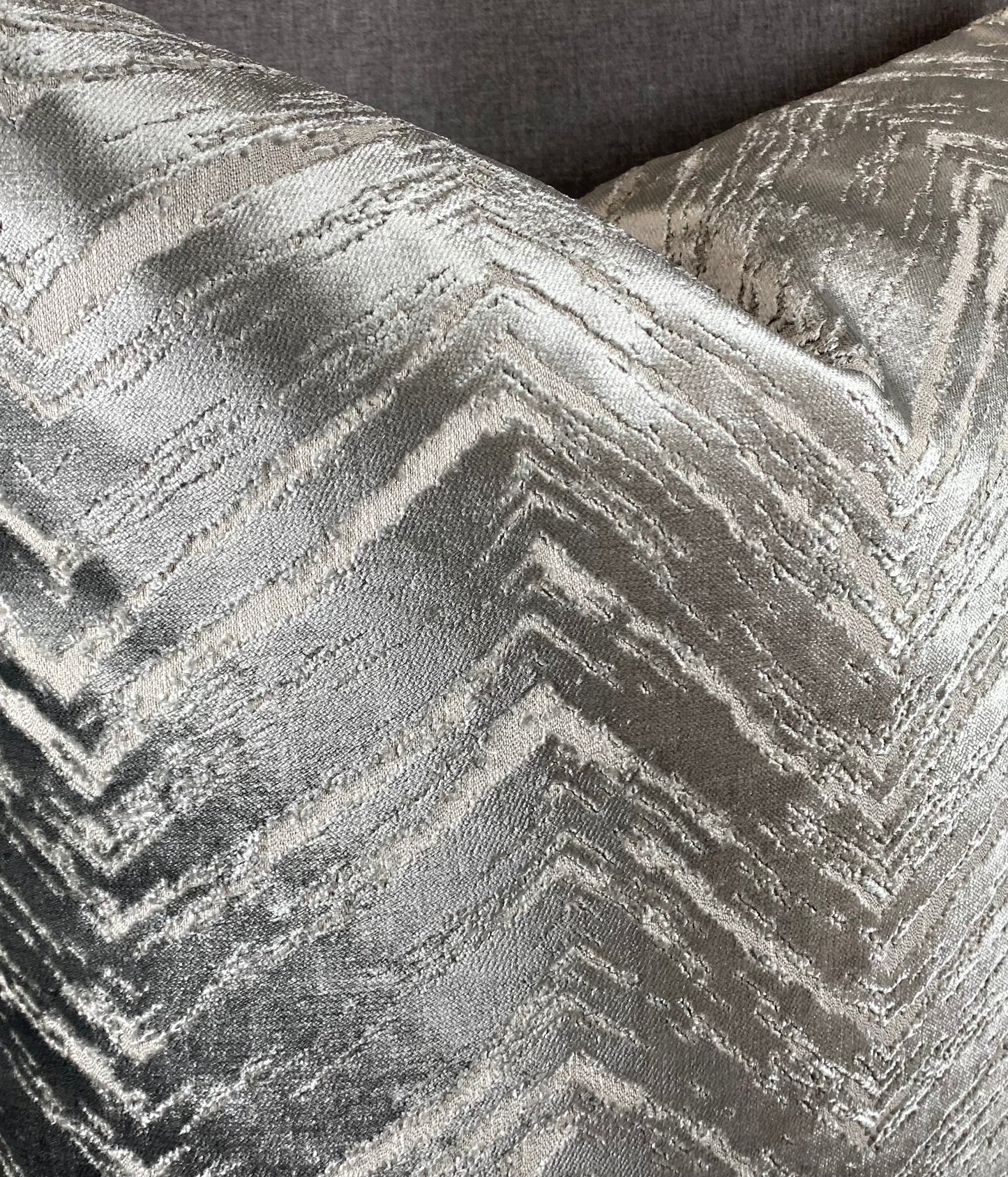 Luxury Lumbar Pillow - 24" x 14" -  Zermatt-Silver