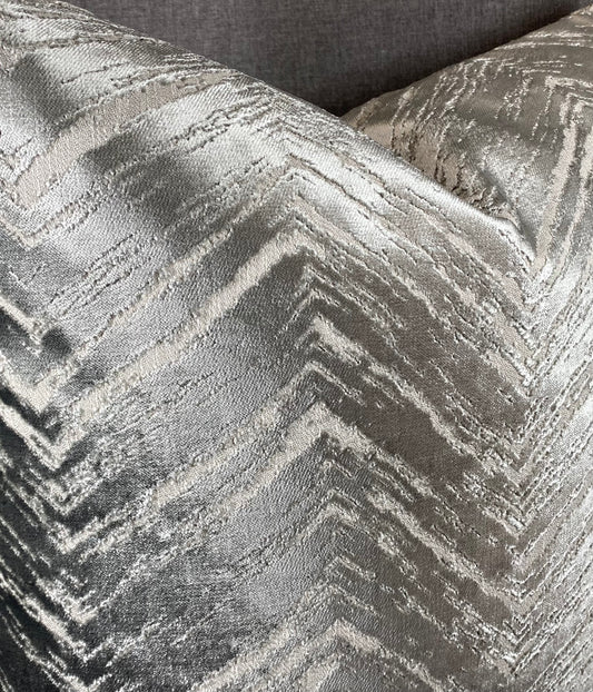Luxury Lumbar Pillow - 24" x 14" -  Zermatt-Silver