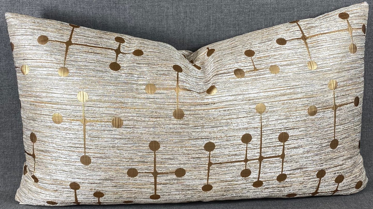 Luxury Lumbar Pillow - 24” x 14” - Morse Gold