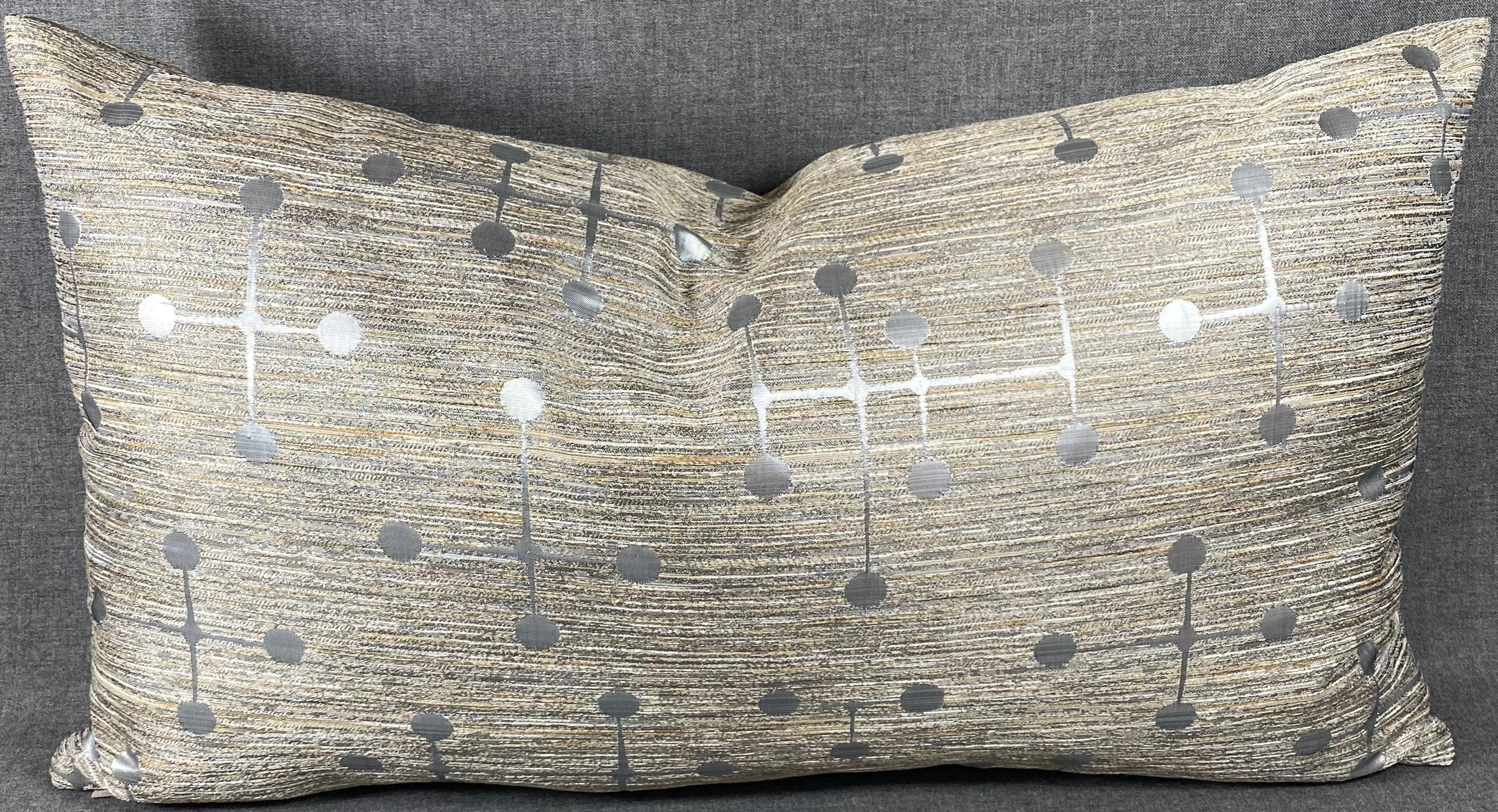 Luxury Lumbar Pillow - 24" x 14" - Morse -Silver