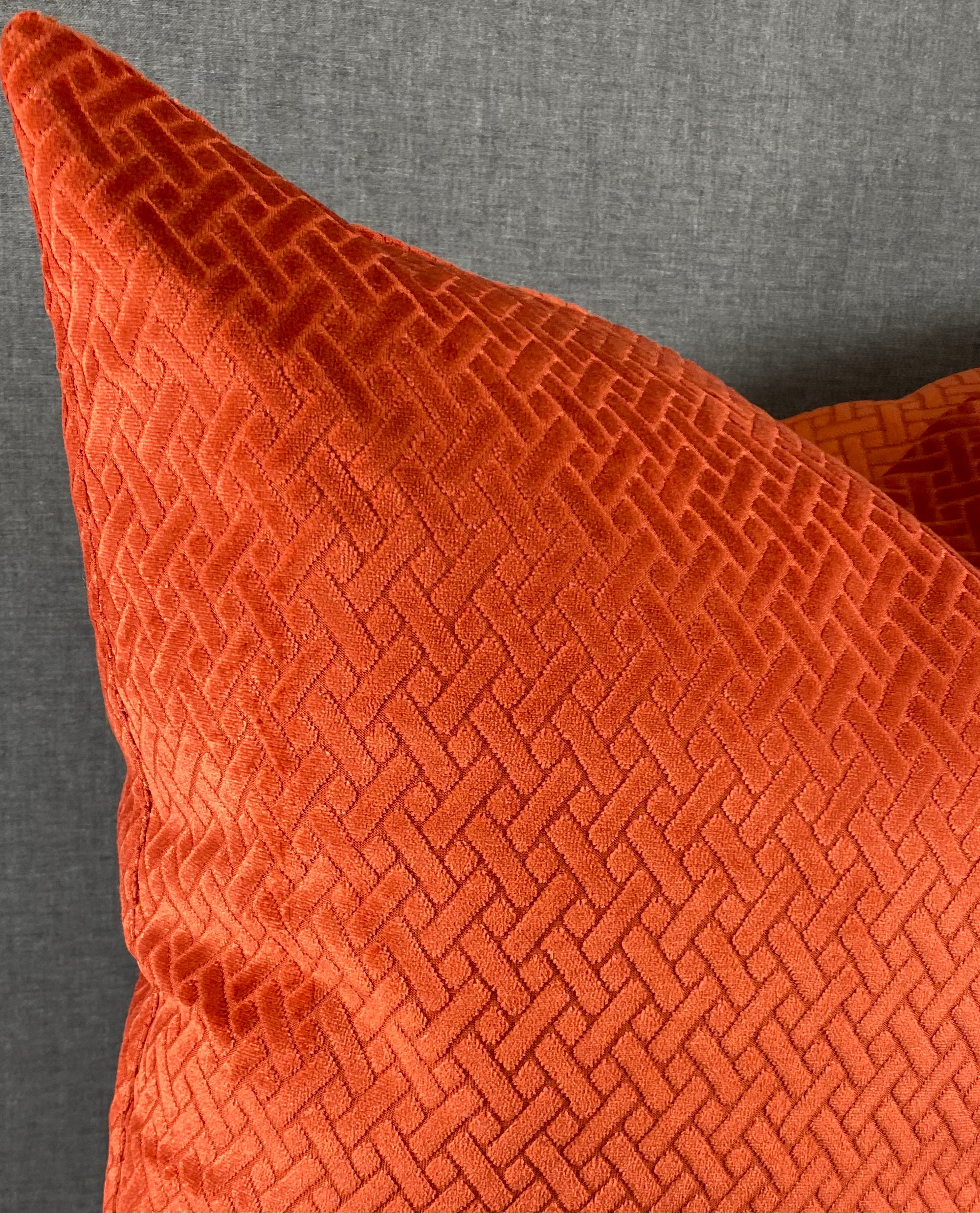 Luxury Pillow - 24" x 24" - Flex Paprika