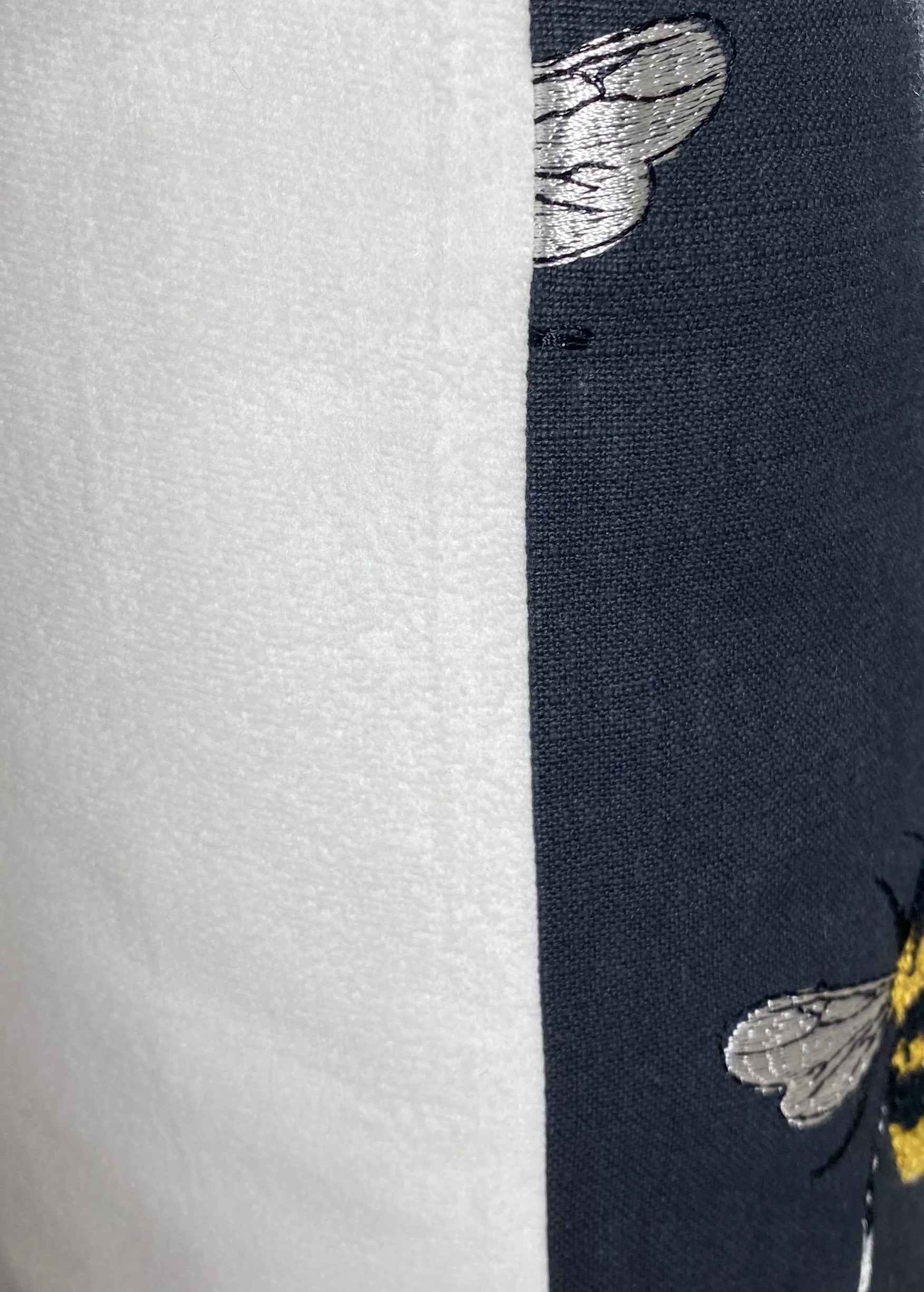 Luxury Pillow - 24" x 24" - Busy Bee-Charcoal