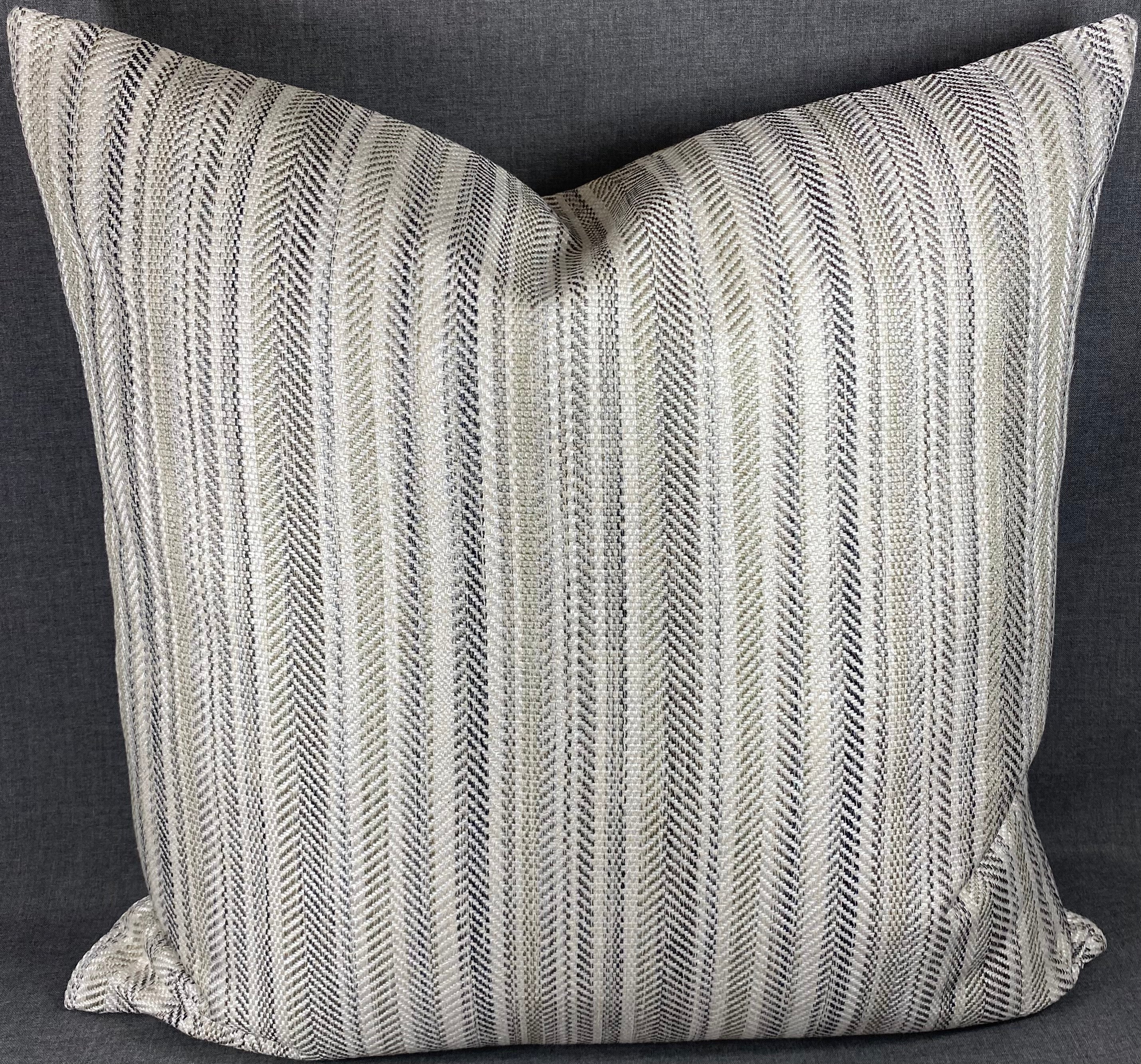 Luxury Pillow - 24" x 24" - Pearl Woven Pewter