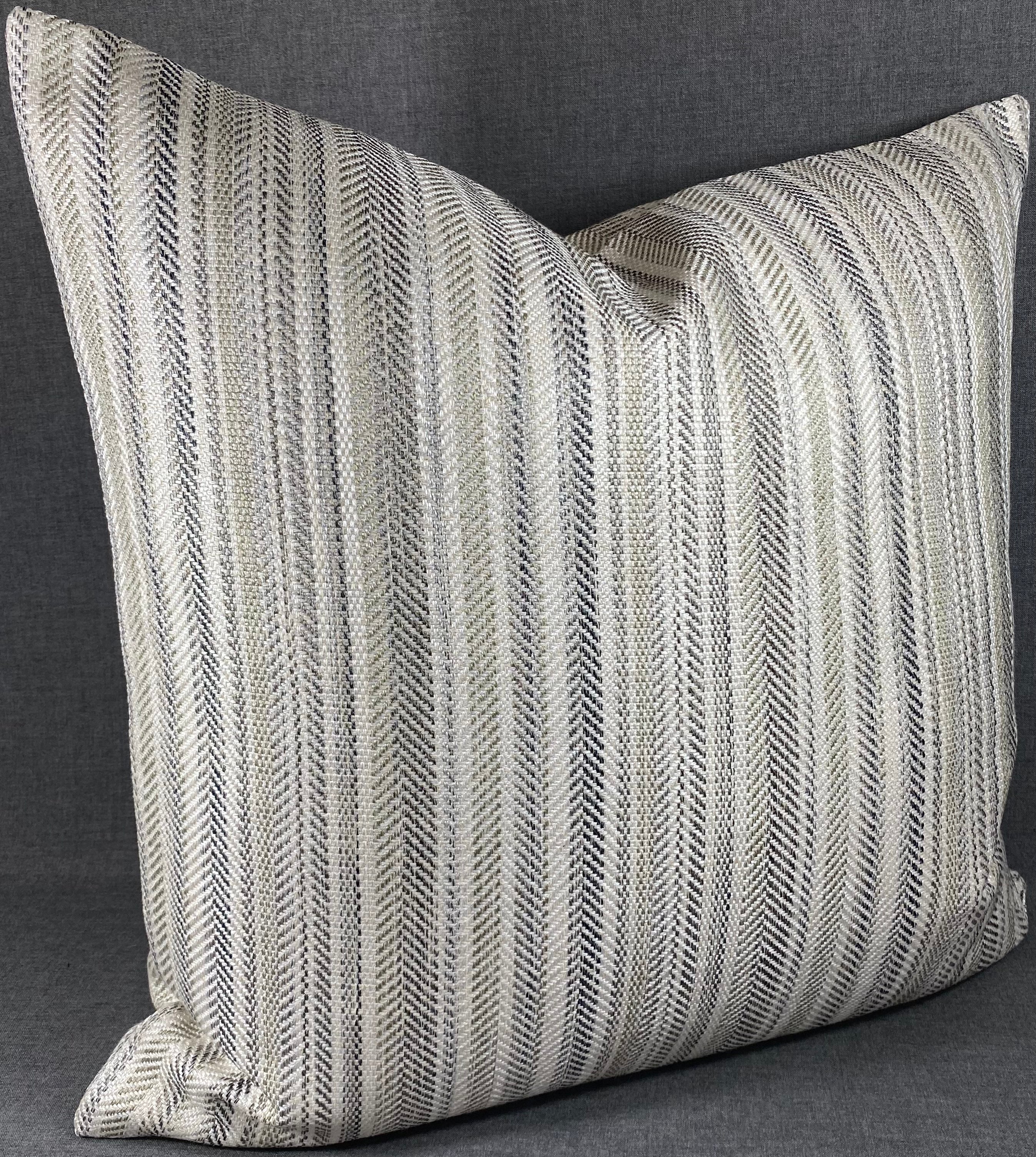 Luxury Pillow - 24" x 24" - Pearl Woven Pewter