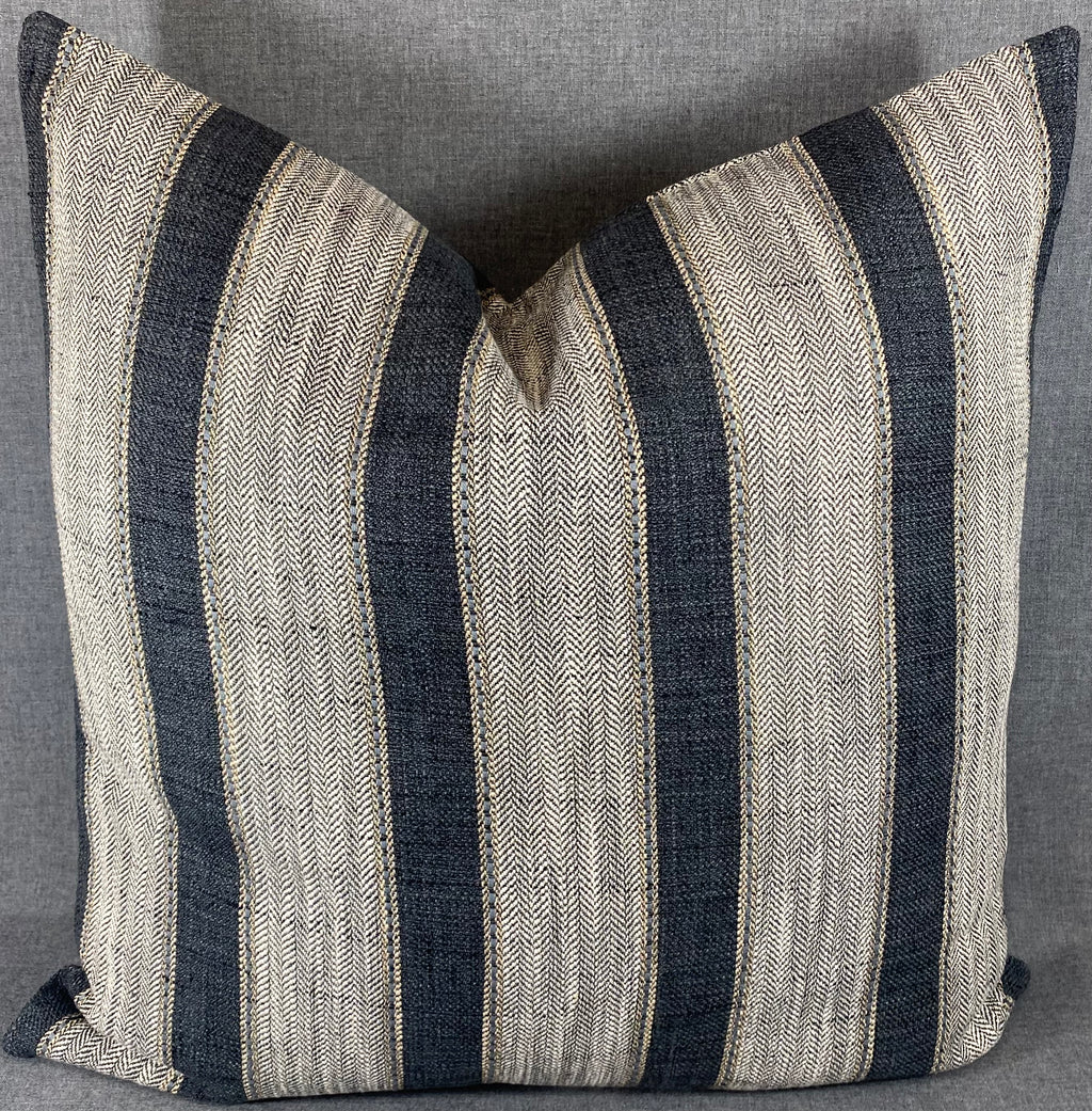 Luxury Pillow -  24" x 24" -  Natural Weave Charcoal