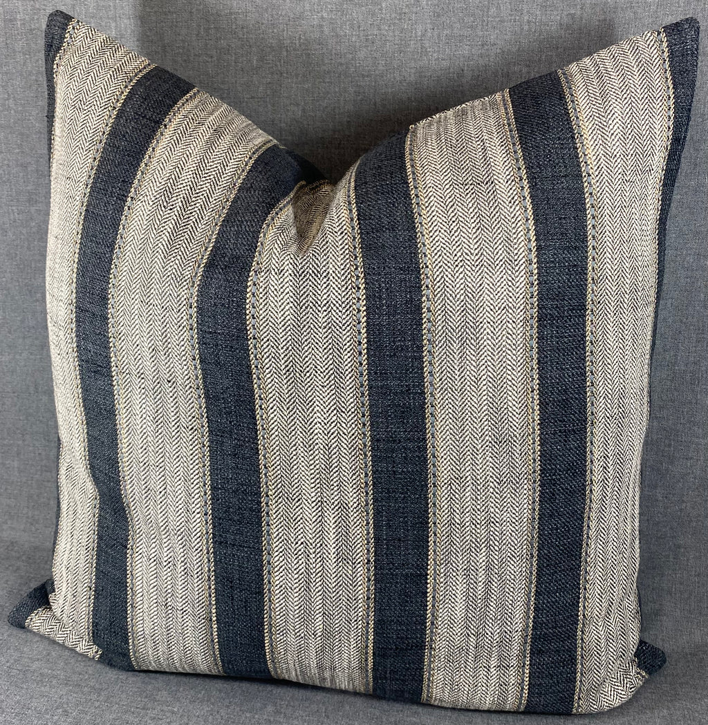 Luxury Pillow -  24" x 24" -  Natural Weave Charcoal