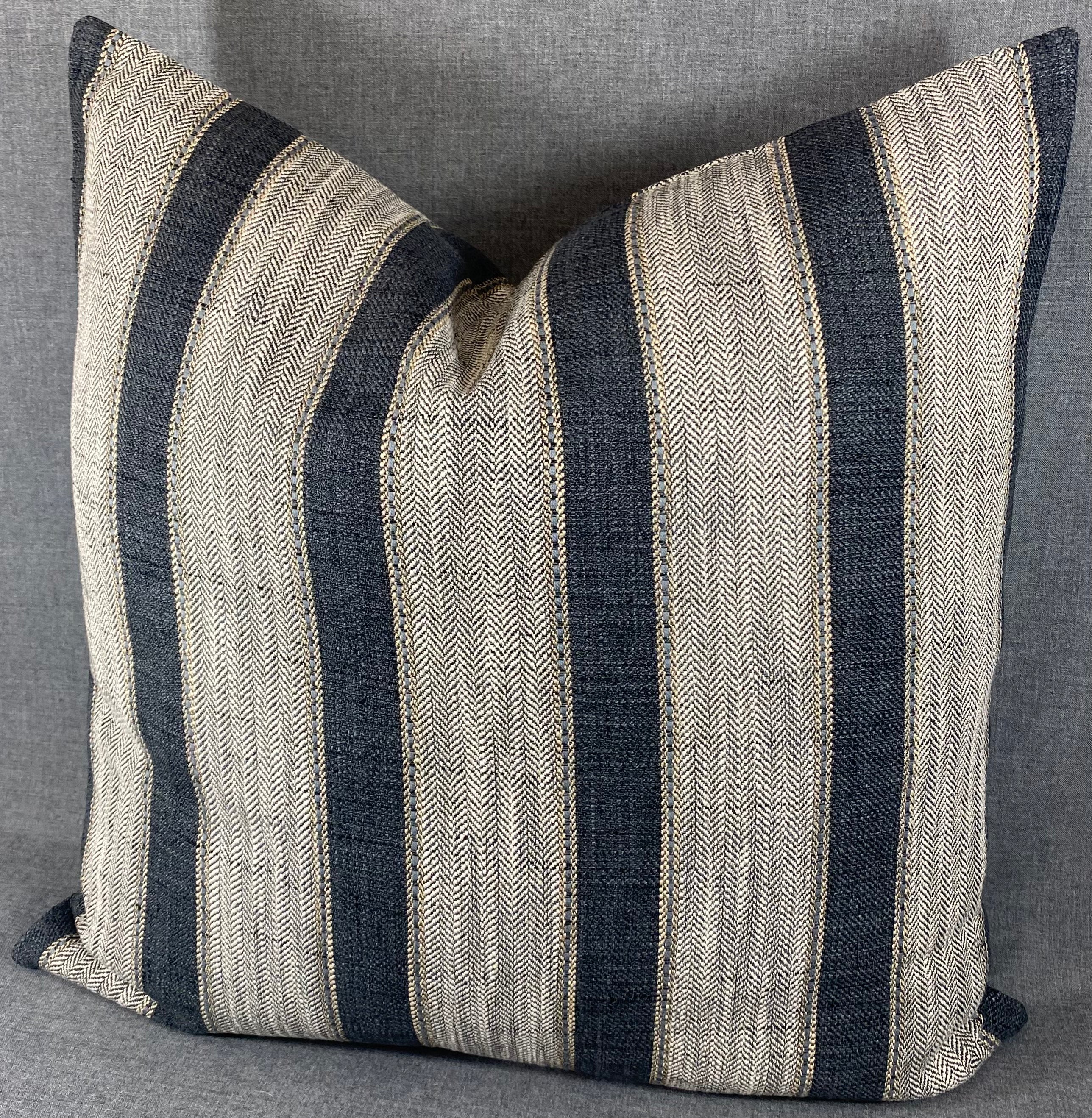 Luxury Pillow -  24" x 24" -  Natural Weave Charcoal