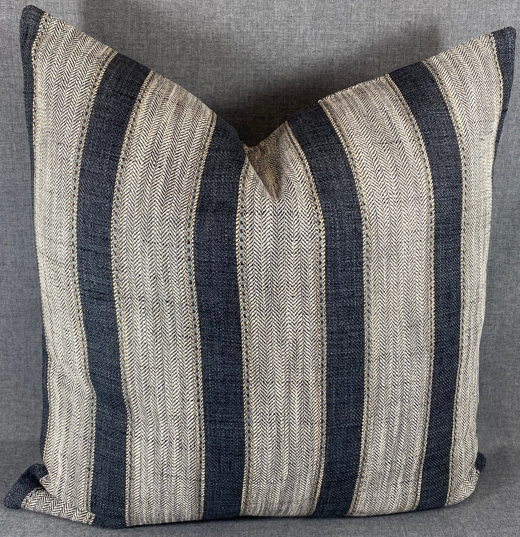 Luxury Pillow -  24" x 24" -  Natural Weave Charcoal