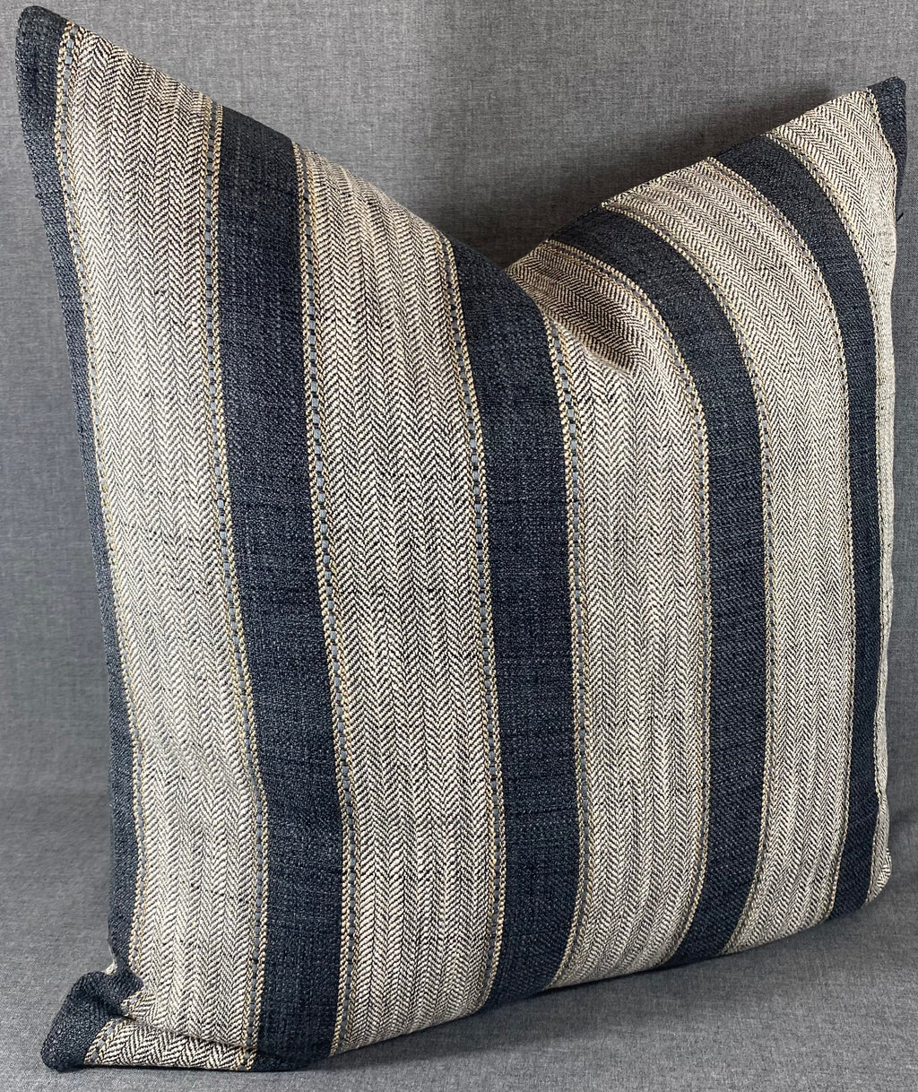Luxury Pillow -  24" x 24" -  Natural Weave Charcoal