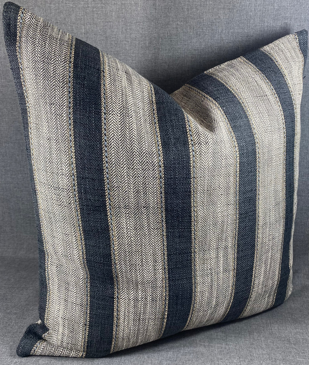 Luxury Pillow -  24" x 24" -  Natural Weave Charcoal