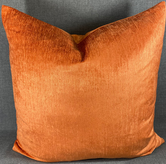 Luxury Pillow -  24" x 24" -  Empress Casandra Orange - Double Front