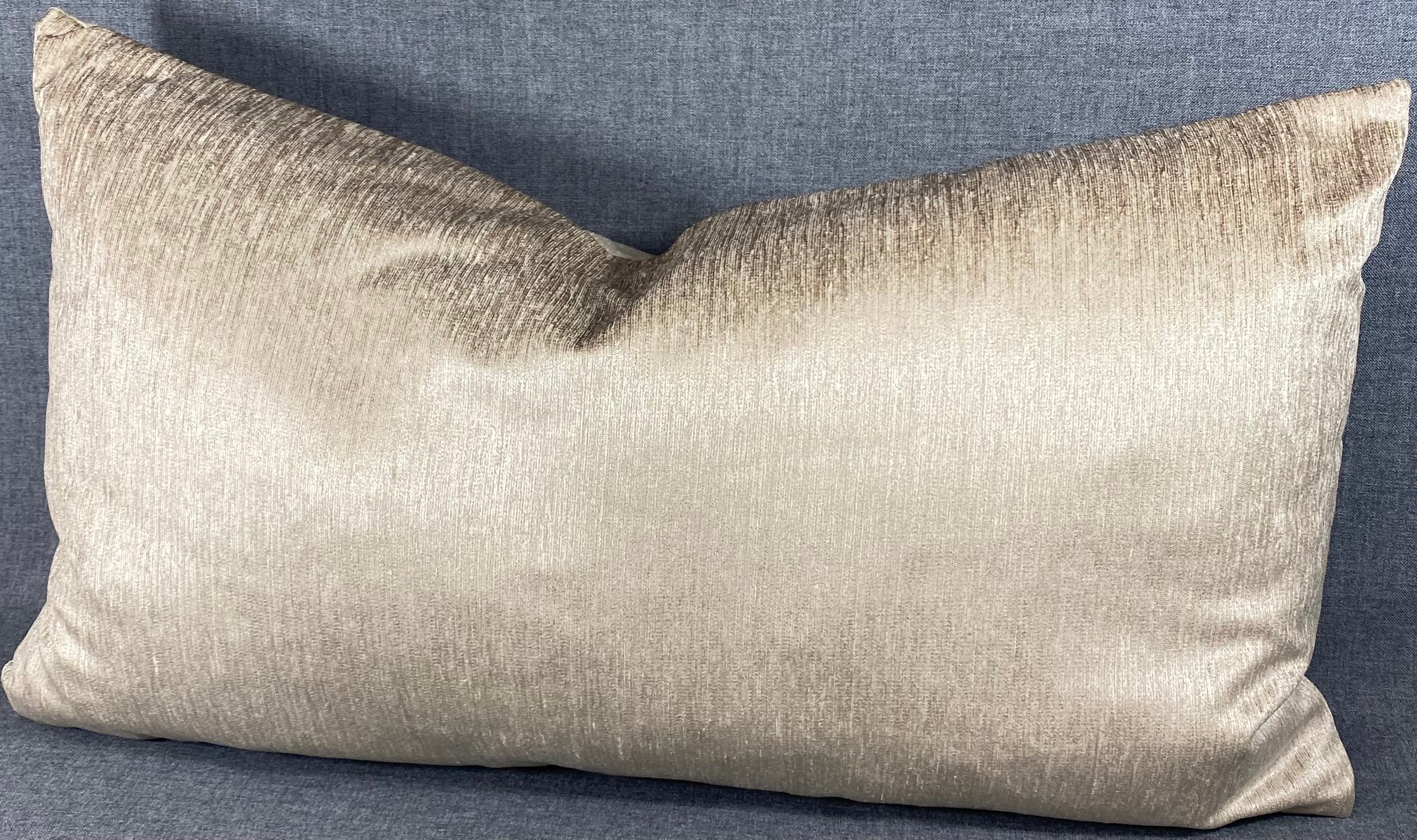 Luxury Lumbar Pillow - 24" x 14" - Empress Casandra Sand Double Front